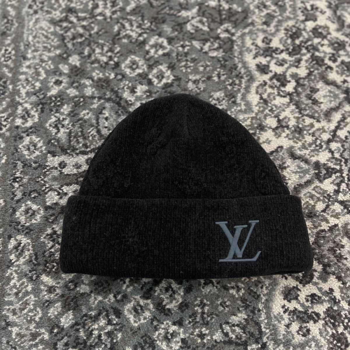 Louis Vuitton LV Crush Monogram Beanie Black - Image 1