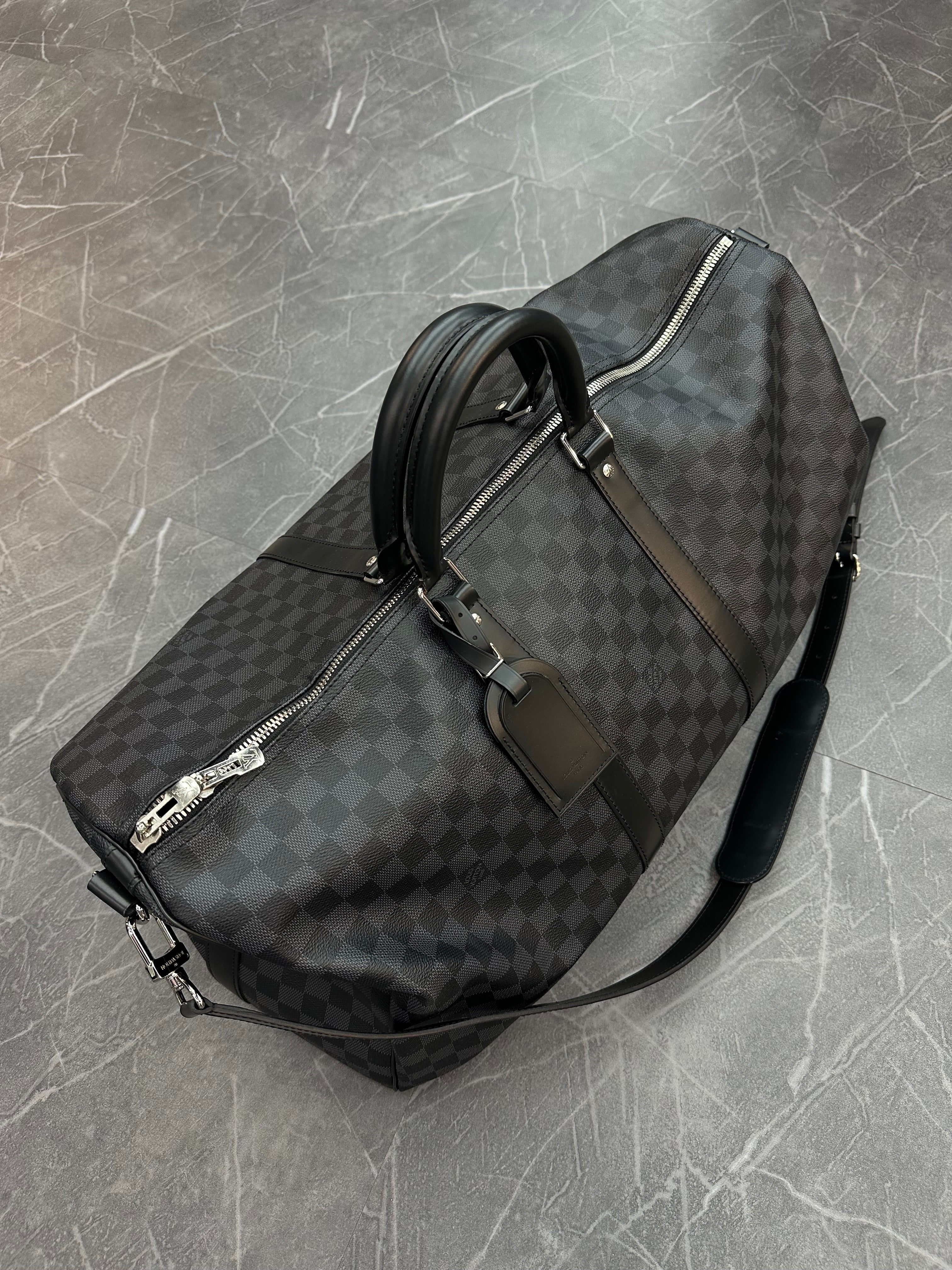 Louis Vuitton Black Monogram Duffel Bag