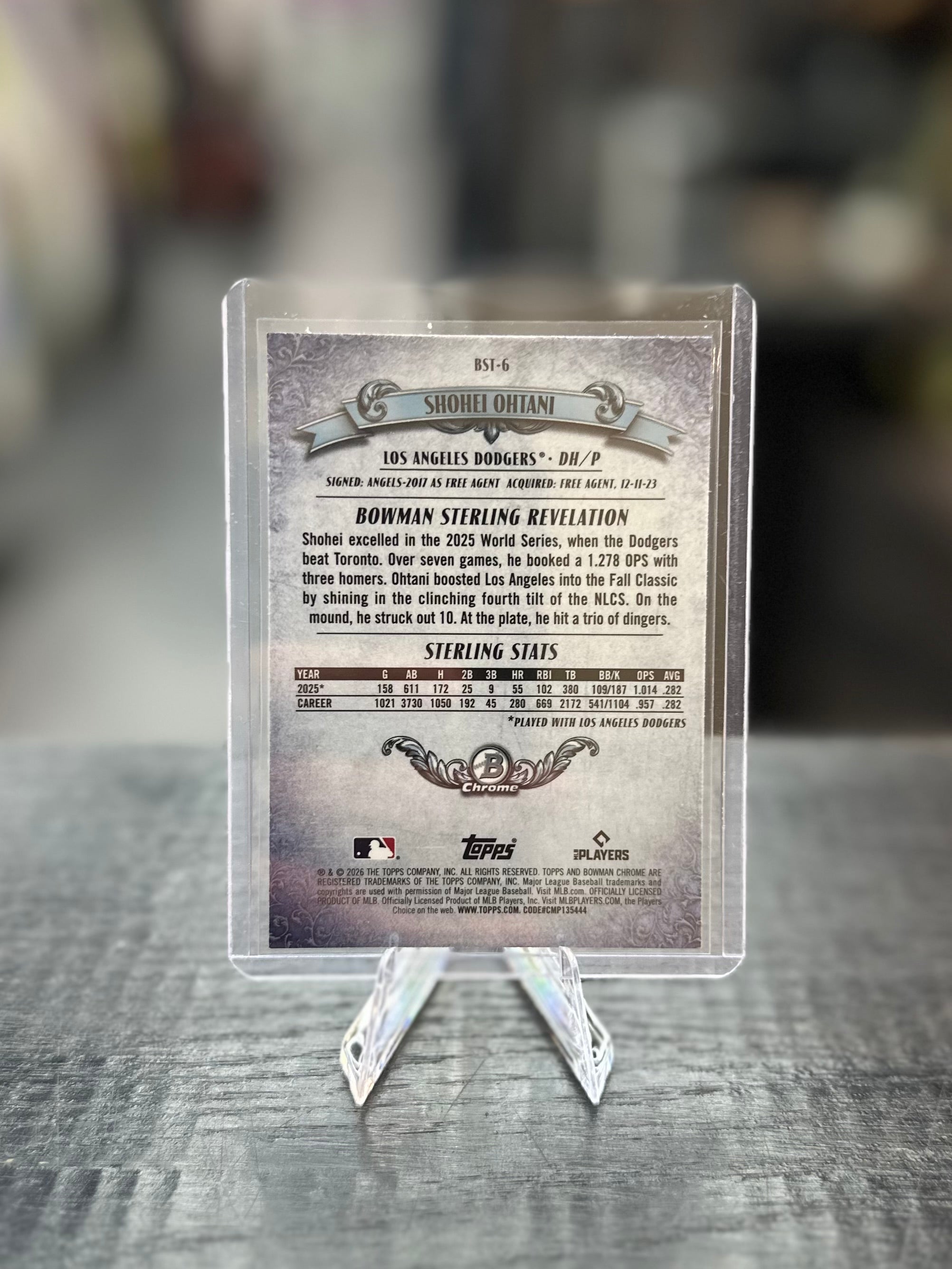 2026 Bowman Chrome Shohei Ohtani Bowman Sterling Insert