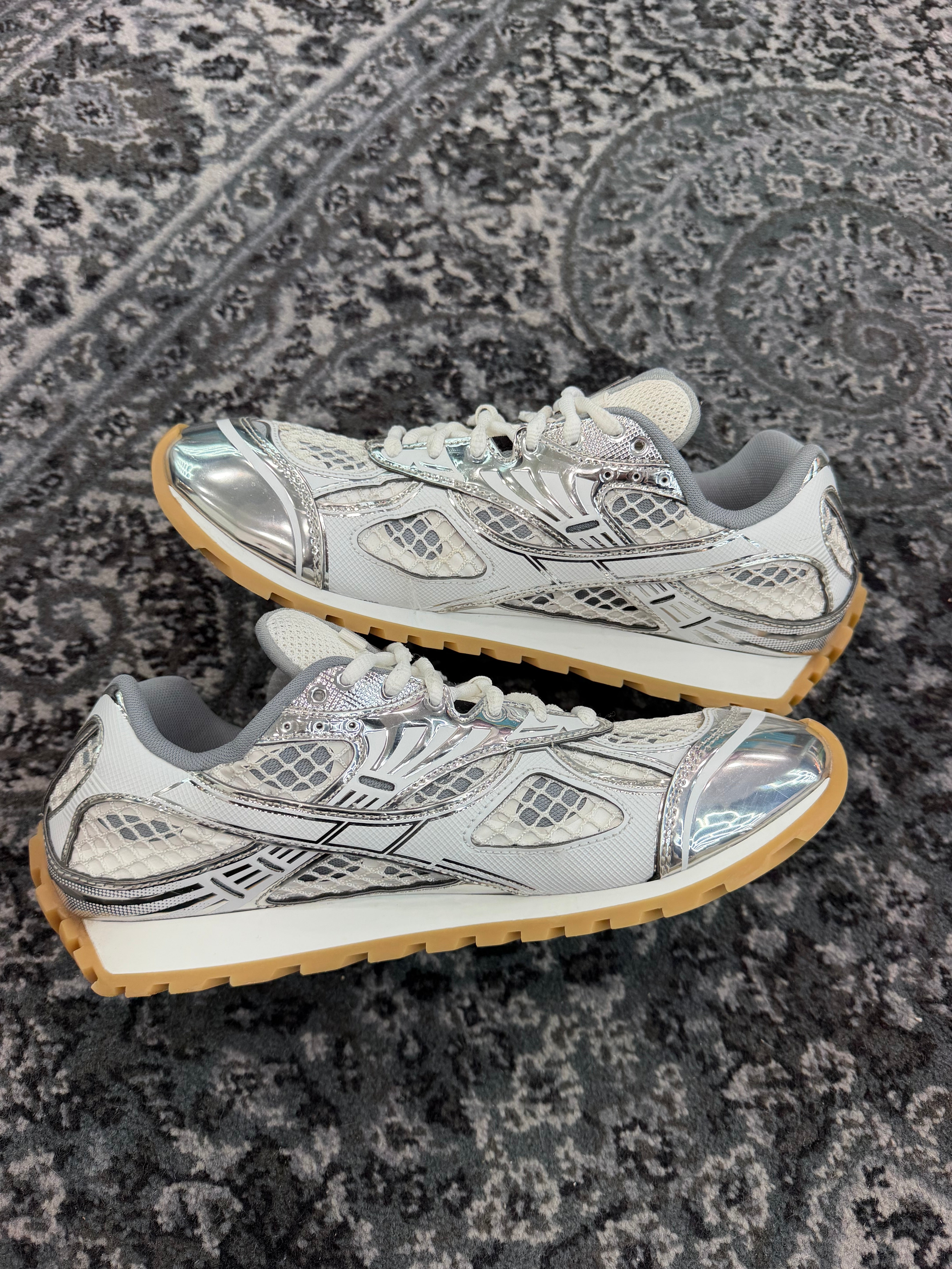 Bottega Veneta Orbit “White Silver”