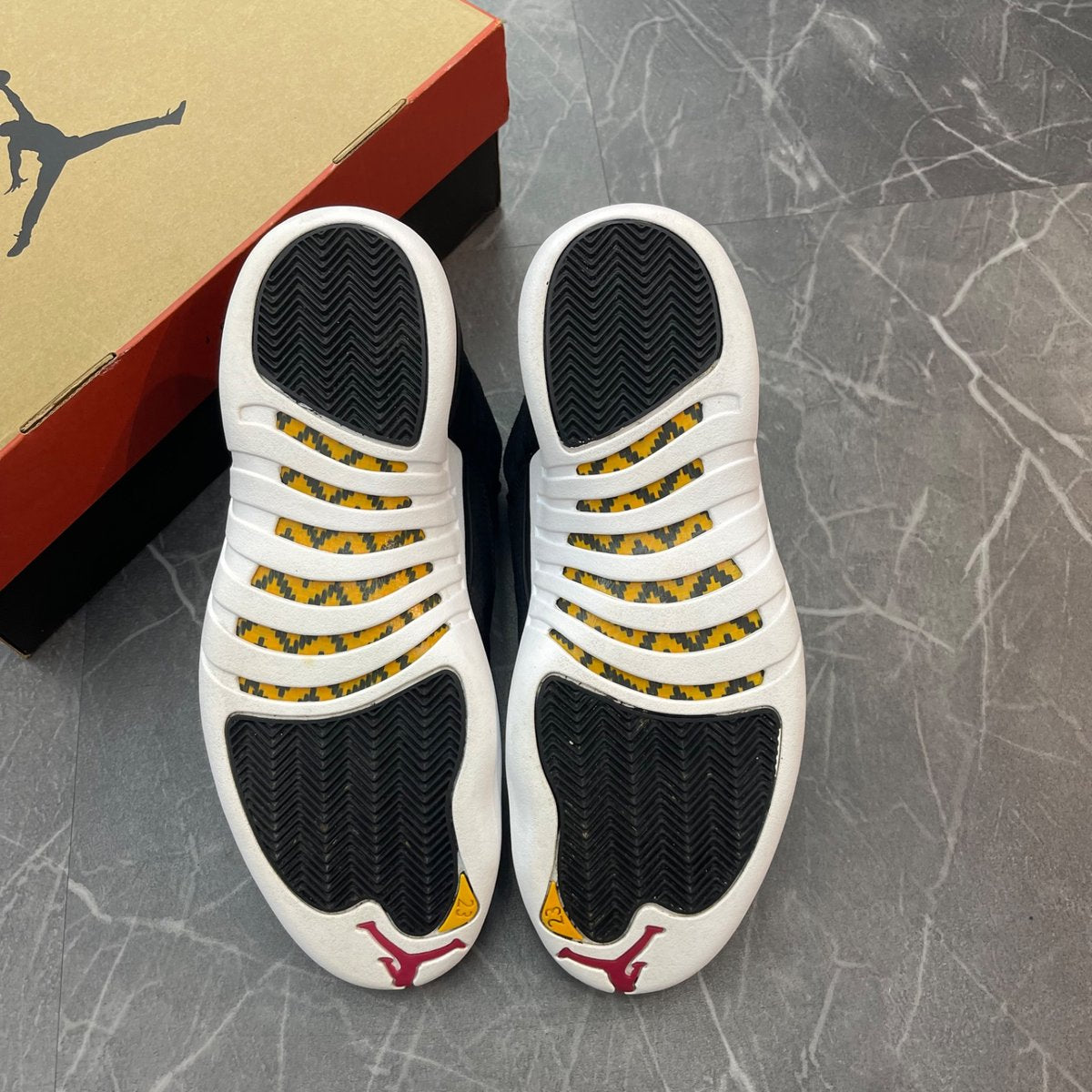 Jordan 12 Retro Reverse Taxi (Size 12) (Lightly Worn)