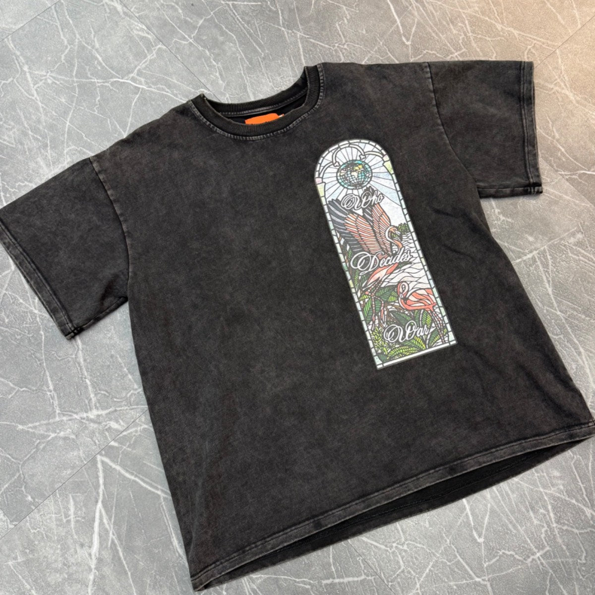 Who Decides War Flamingo Staff Tee 'Coal' (Size S) (Tried On)