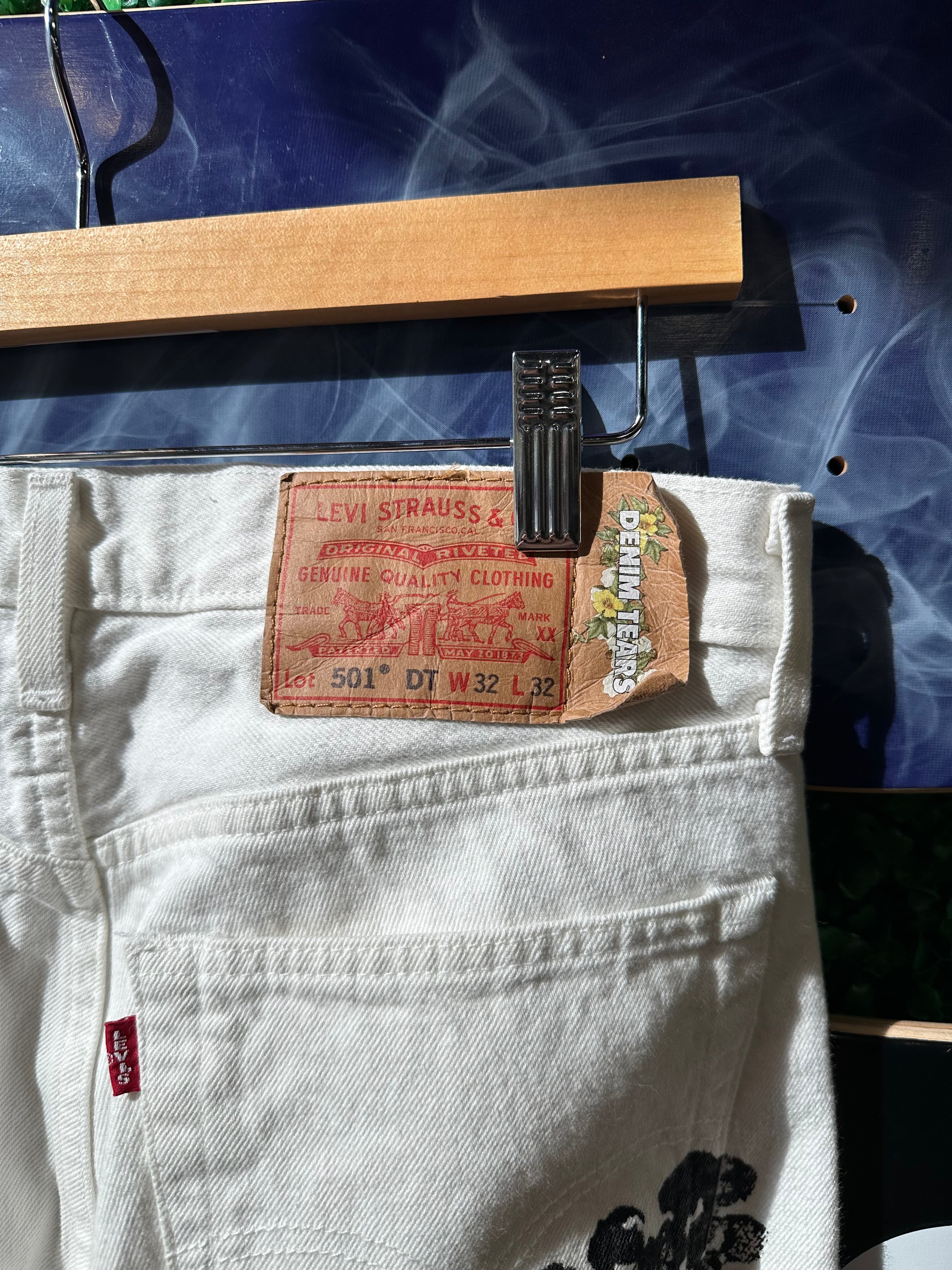 Denim Tears Cotton Wreath Jeans “White” (32)