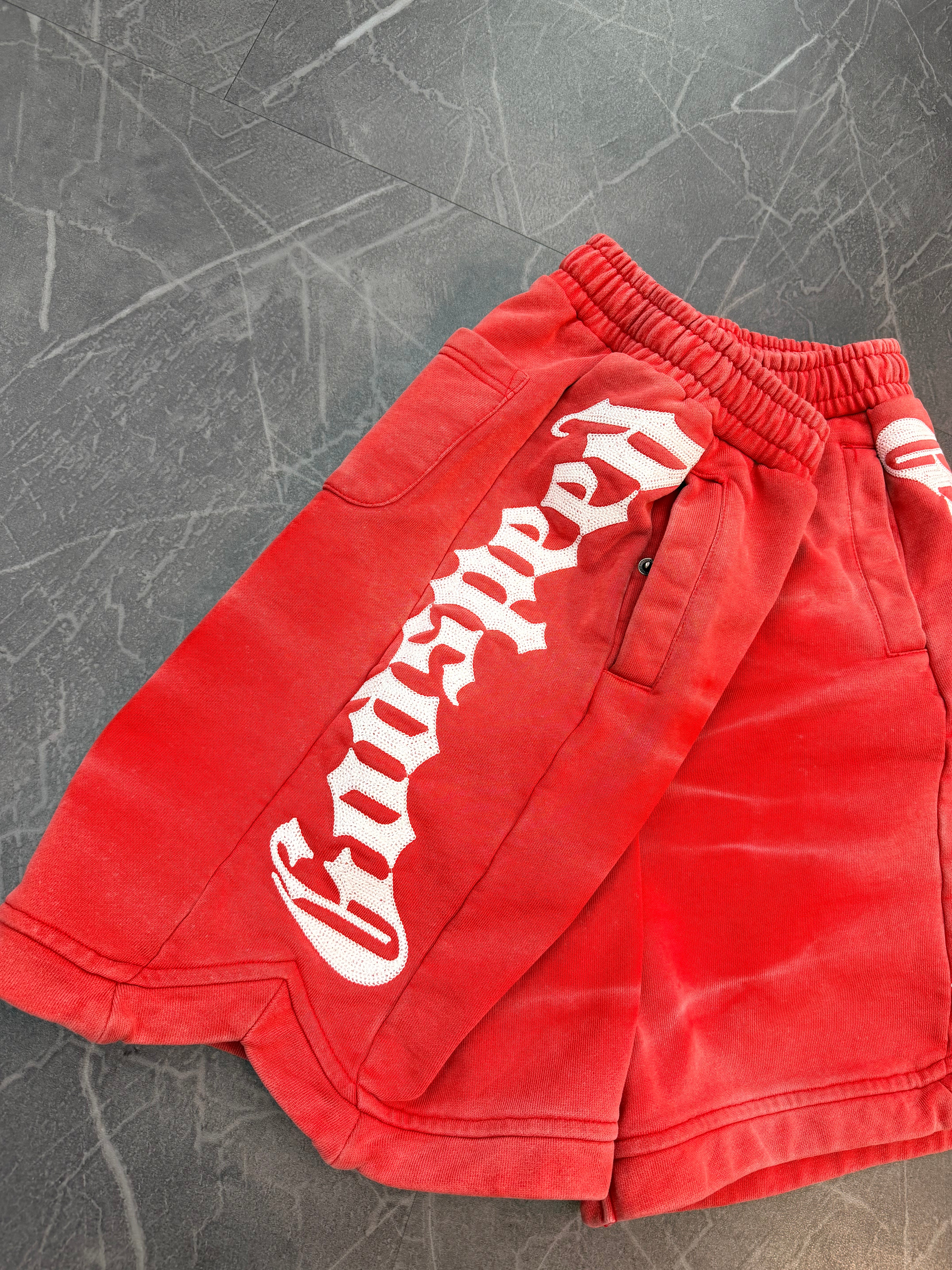 Godspeed Embroidered Shorts “Red”