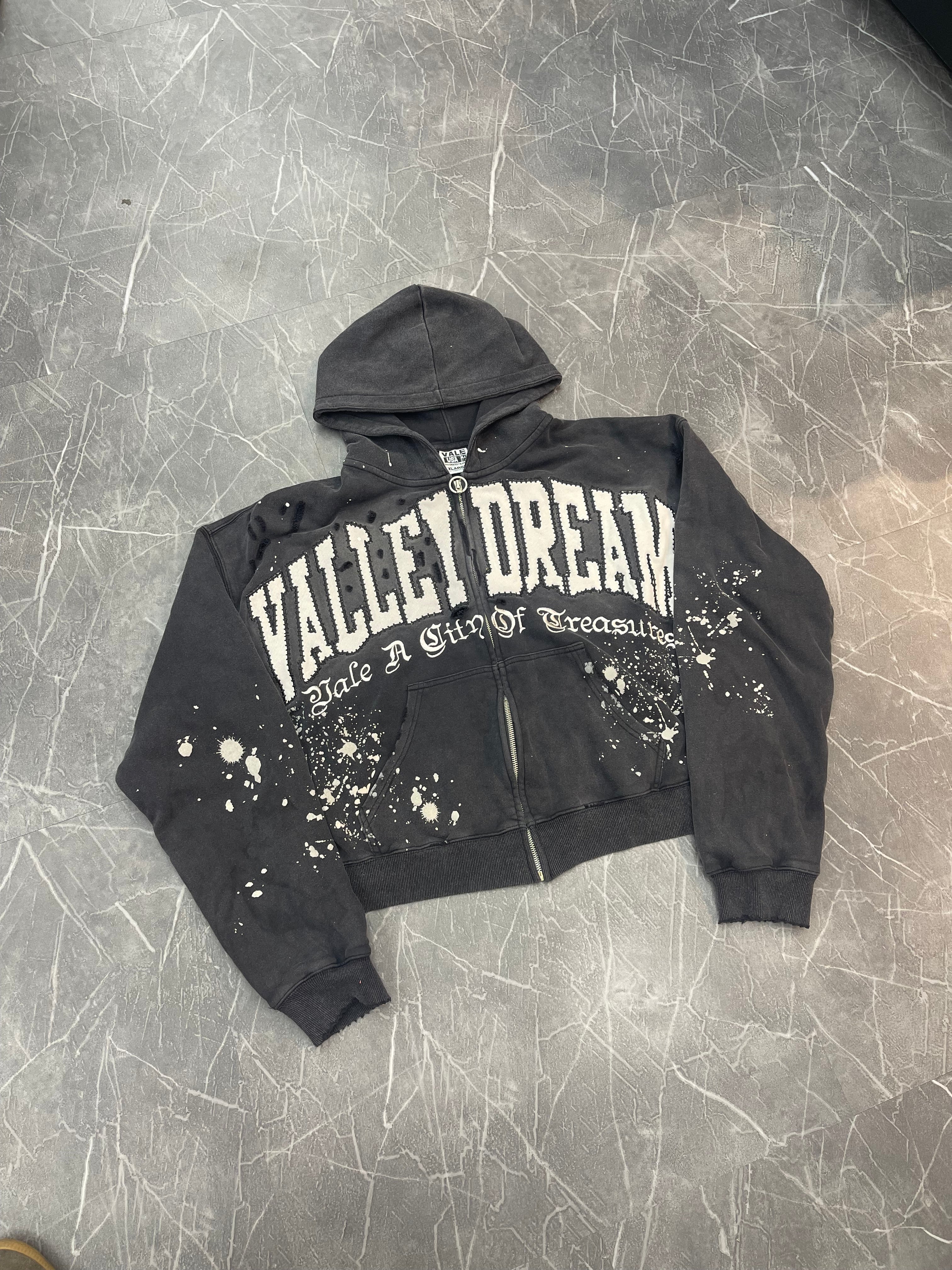 Vale Forever Paint Zip Up “Black”