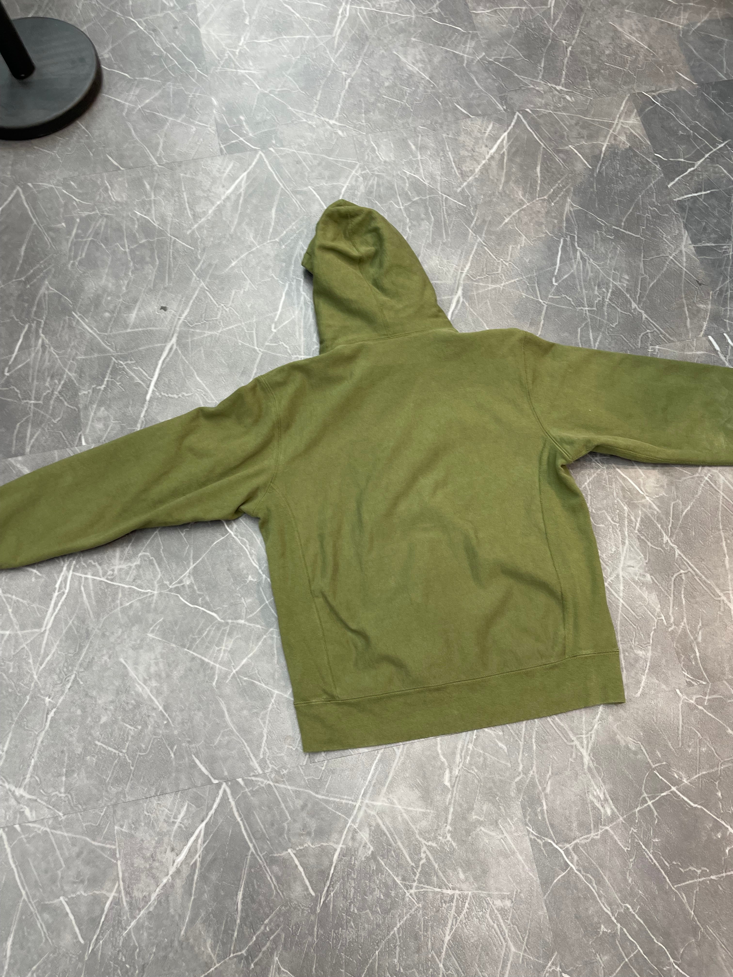 Supreme Brush Logo Hoodie Olive