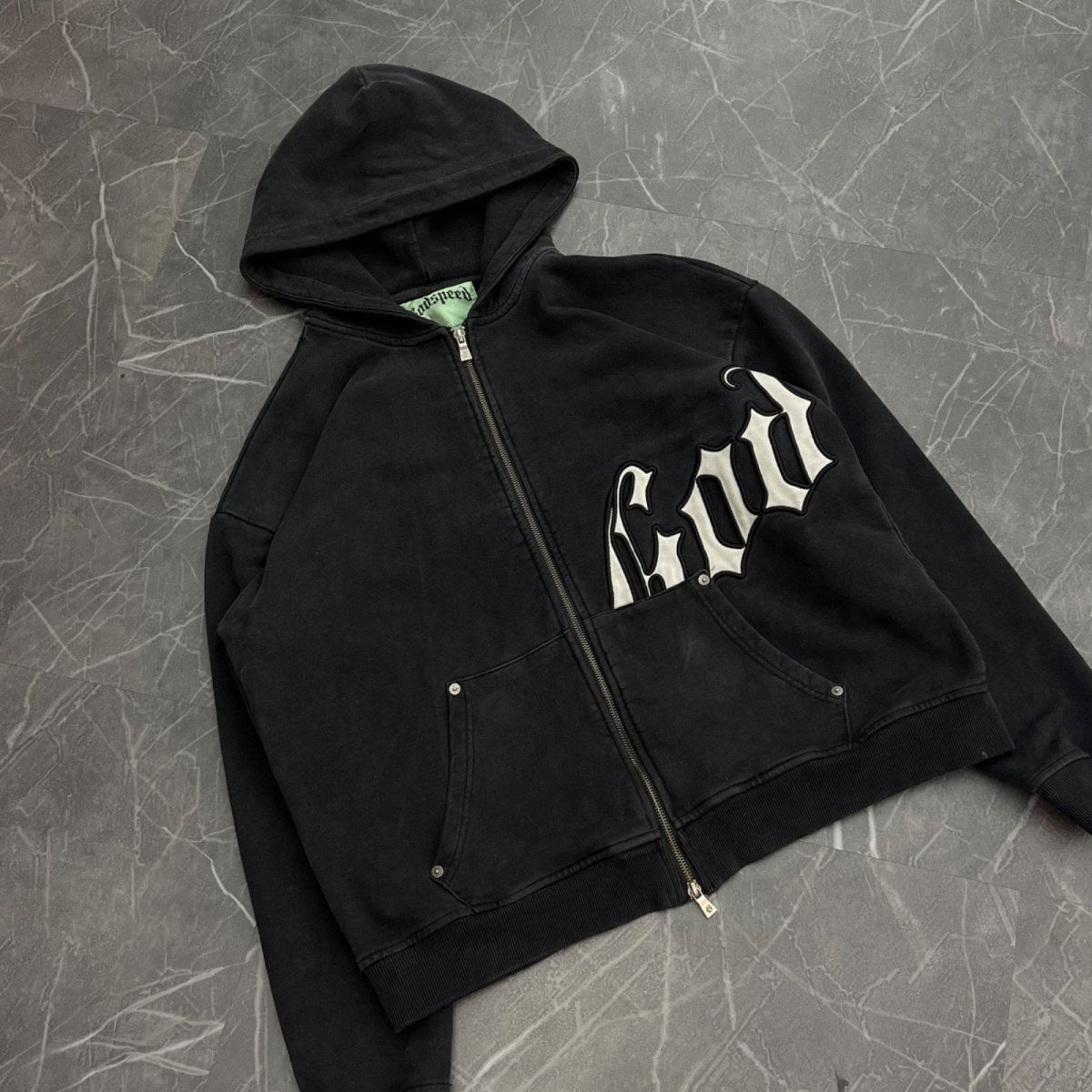Godsspeed OG Logo V2 Zip Up Hoodie - Image 2