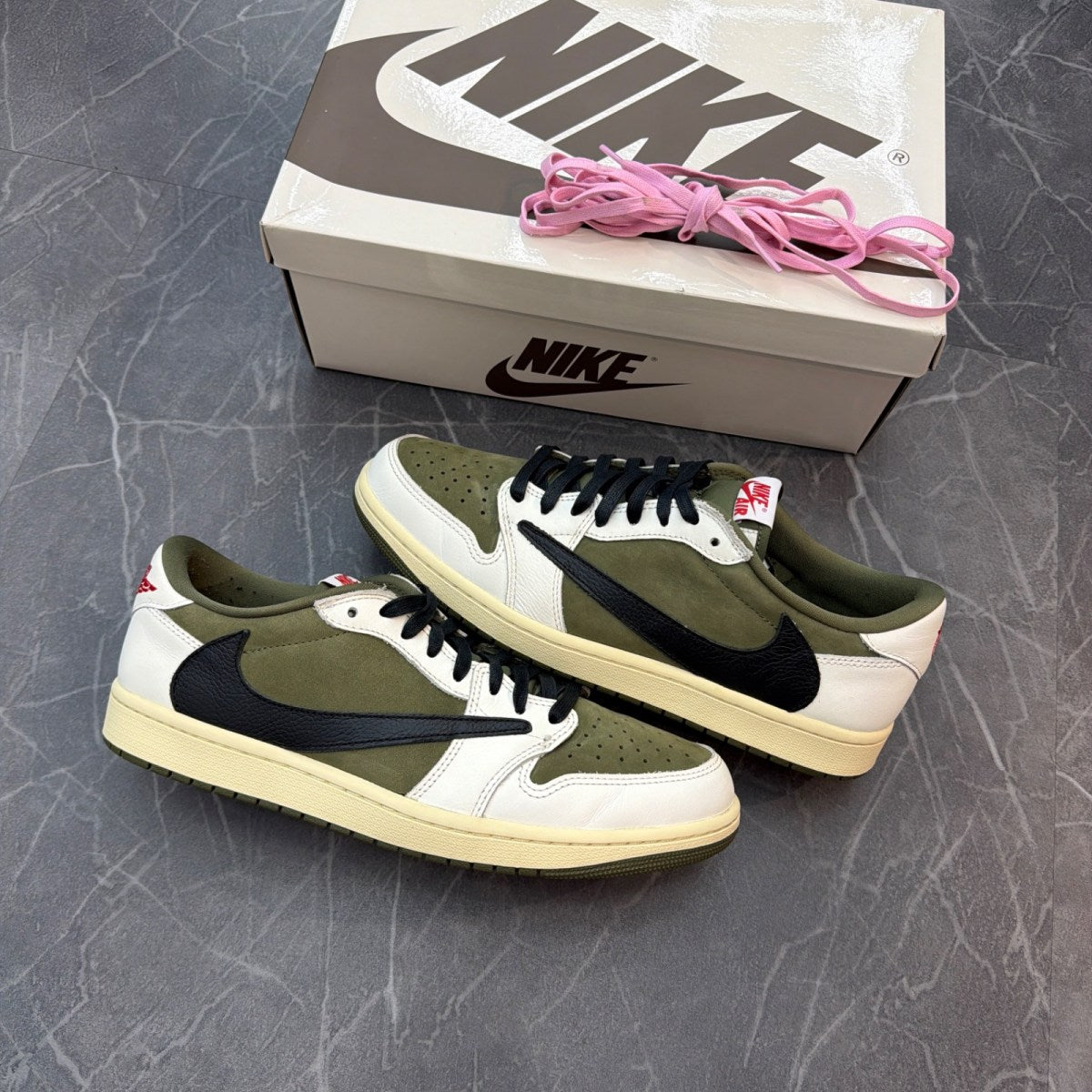Jordan 1 Retro Low OG SP Travis Scott Medium Olive - Image 1