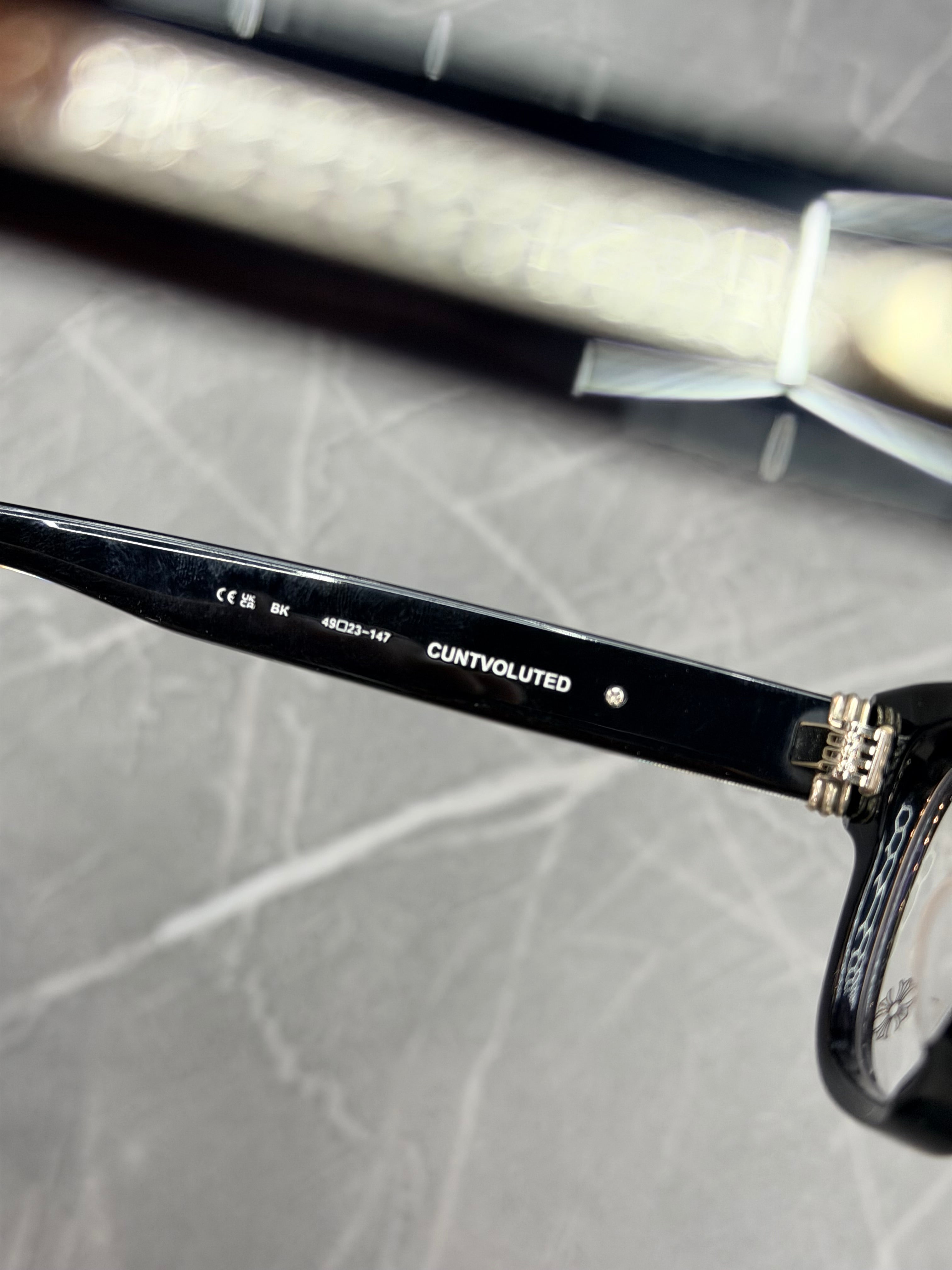 Chrome Hearts Cuntvoluted Black Clear Frame Glasses
