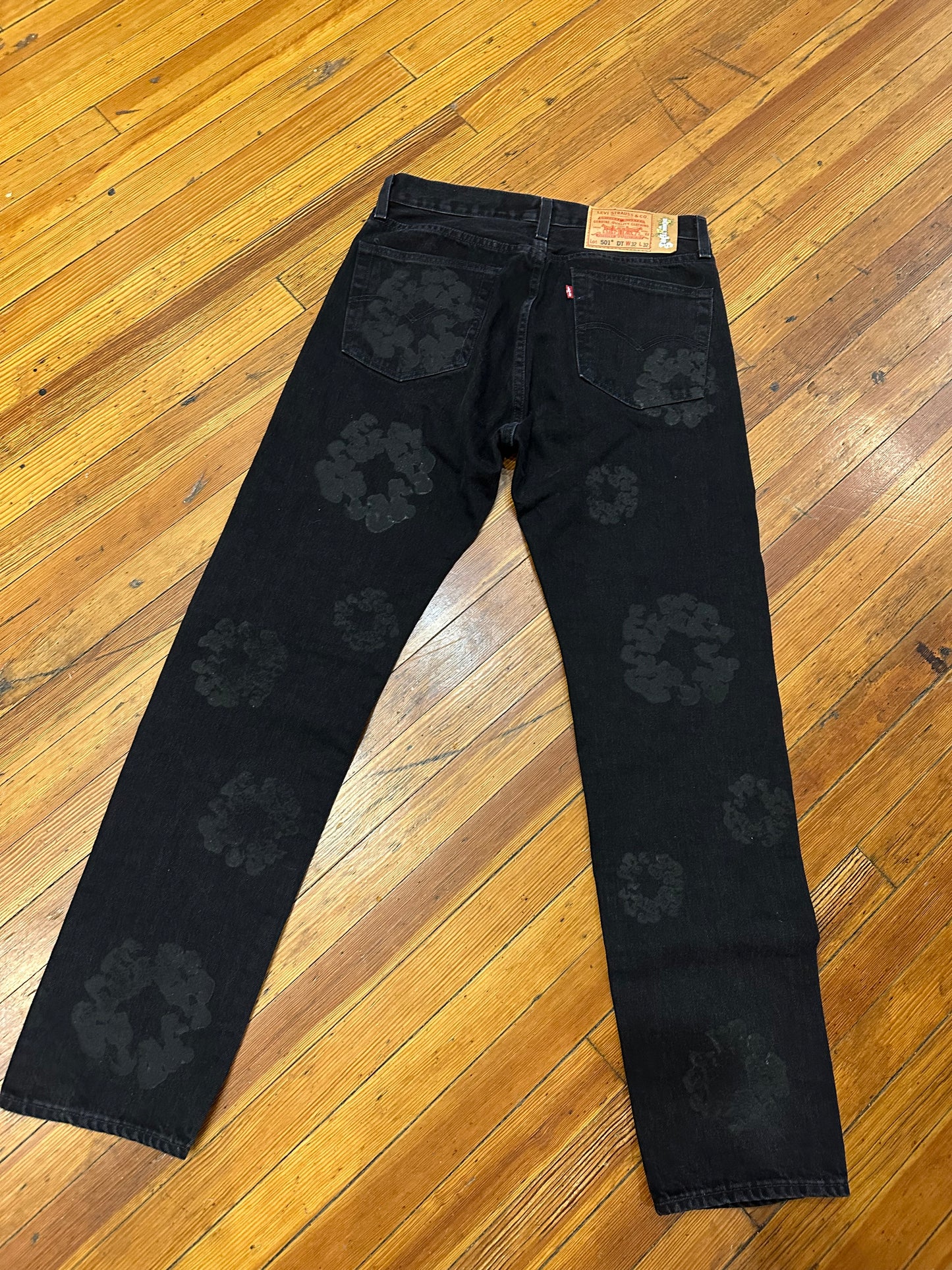 Denim Tears Cotton Wreath Jeans “Black on Black” (32)