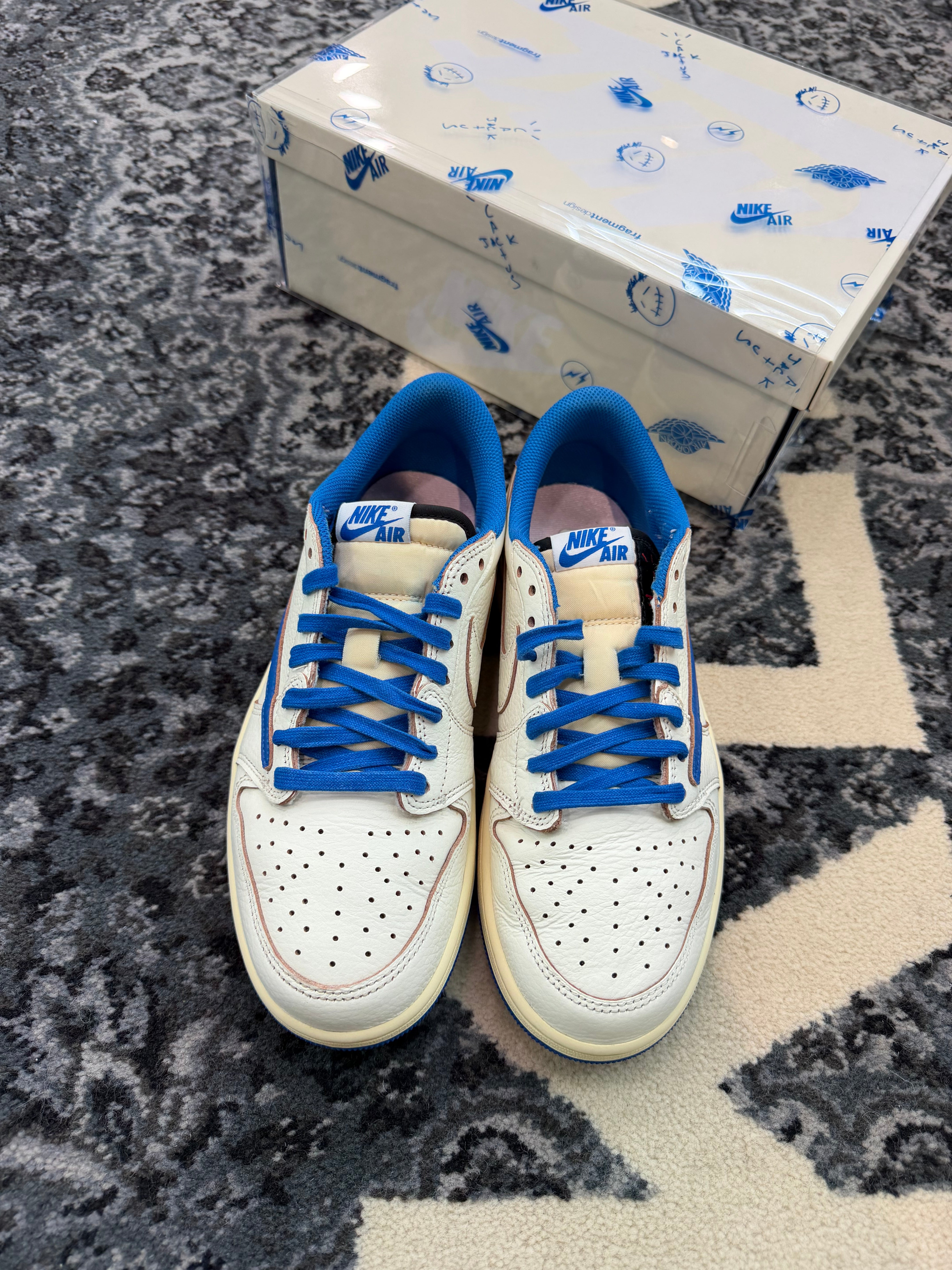 Jordan 1 Low x Travis Scott Fragment “Sail Military Blue”