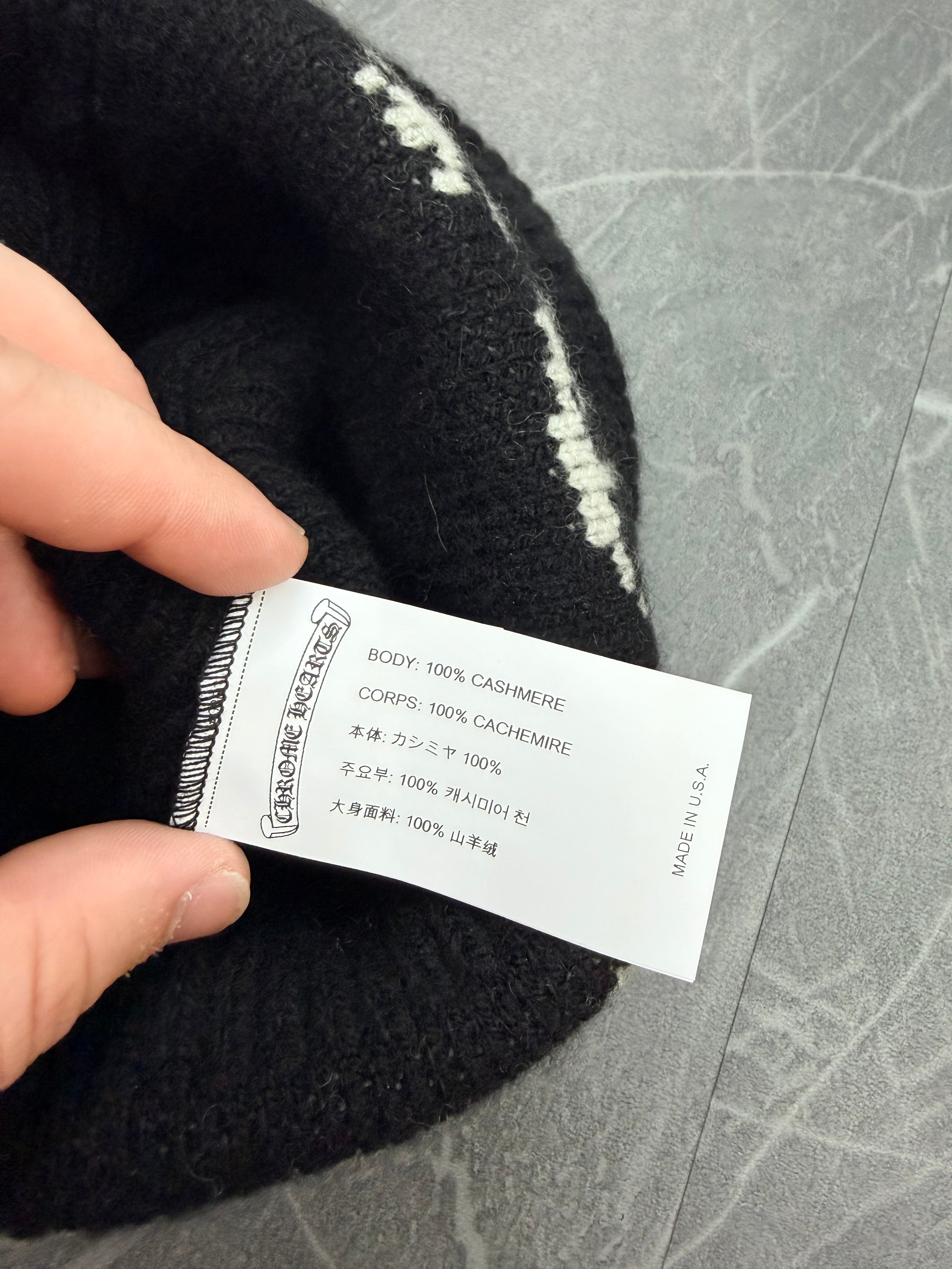 Chrome Hearts Big Daddy Cross Logo Cashmere Beanie