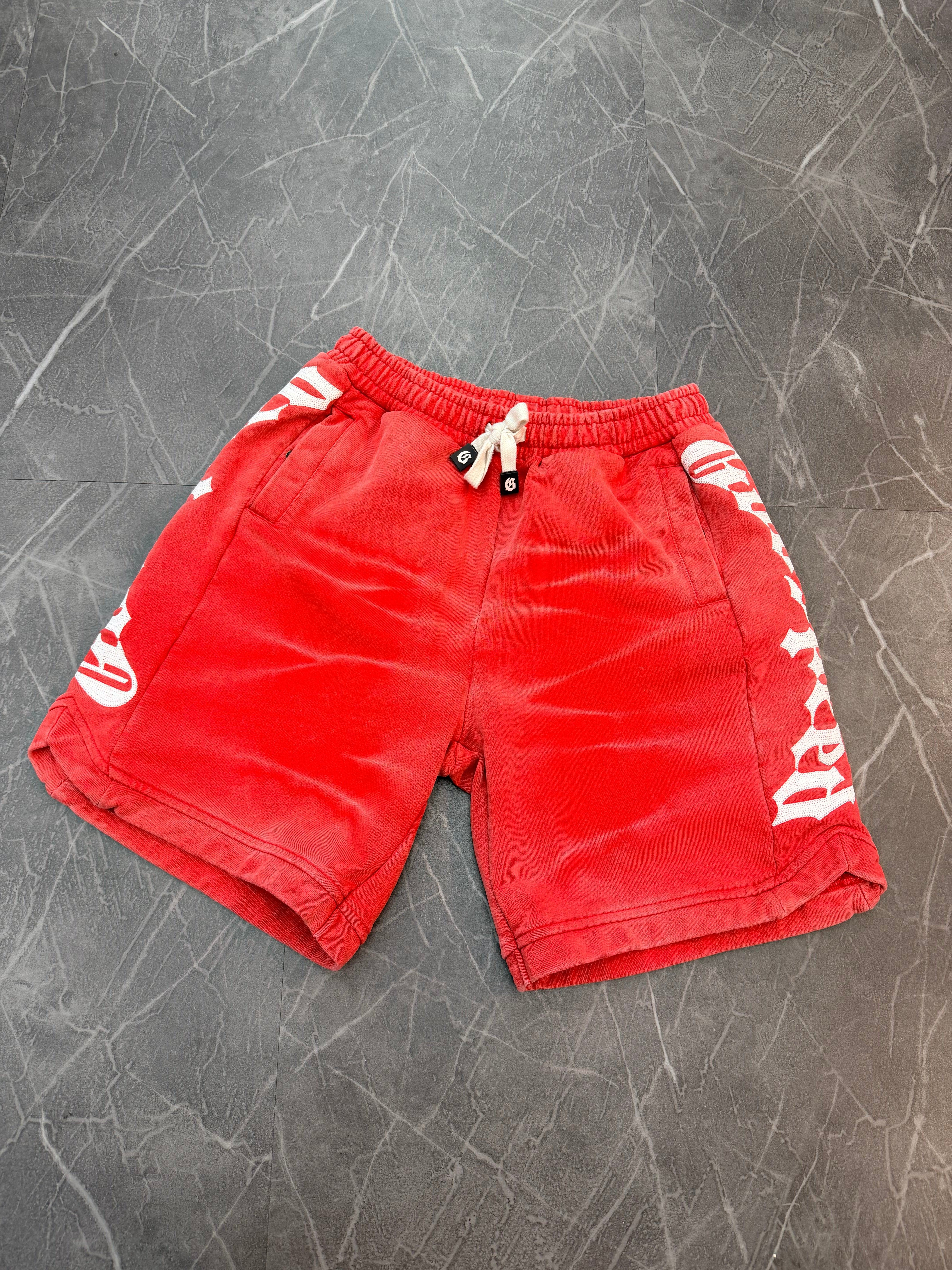 Godspeed Embroidered Shorts “Red”