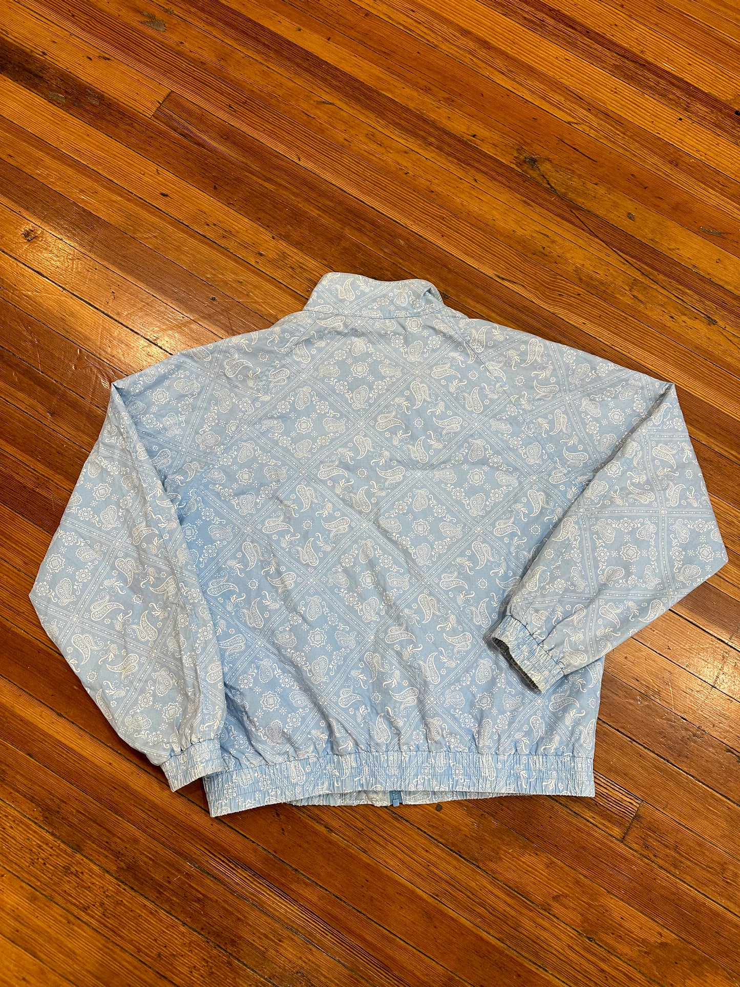 Supreme Paisley Baby Blue Zip Up Windbreaker