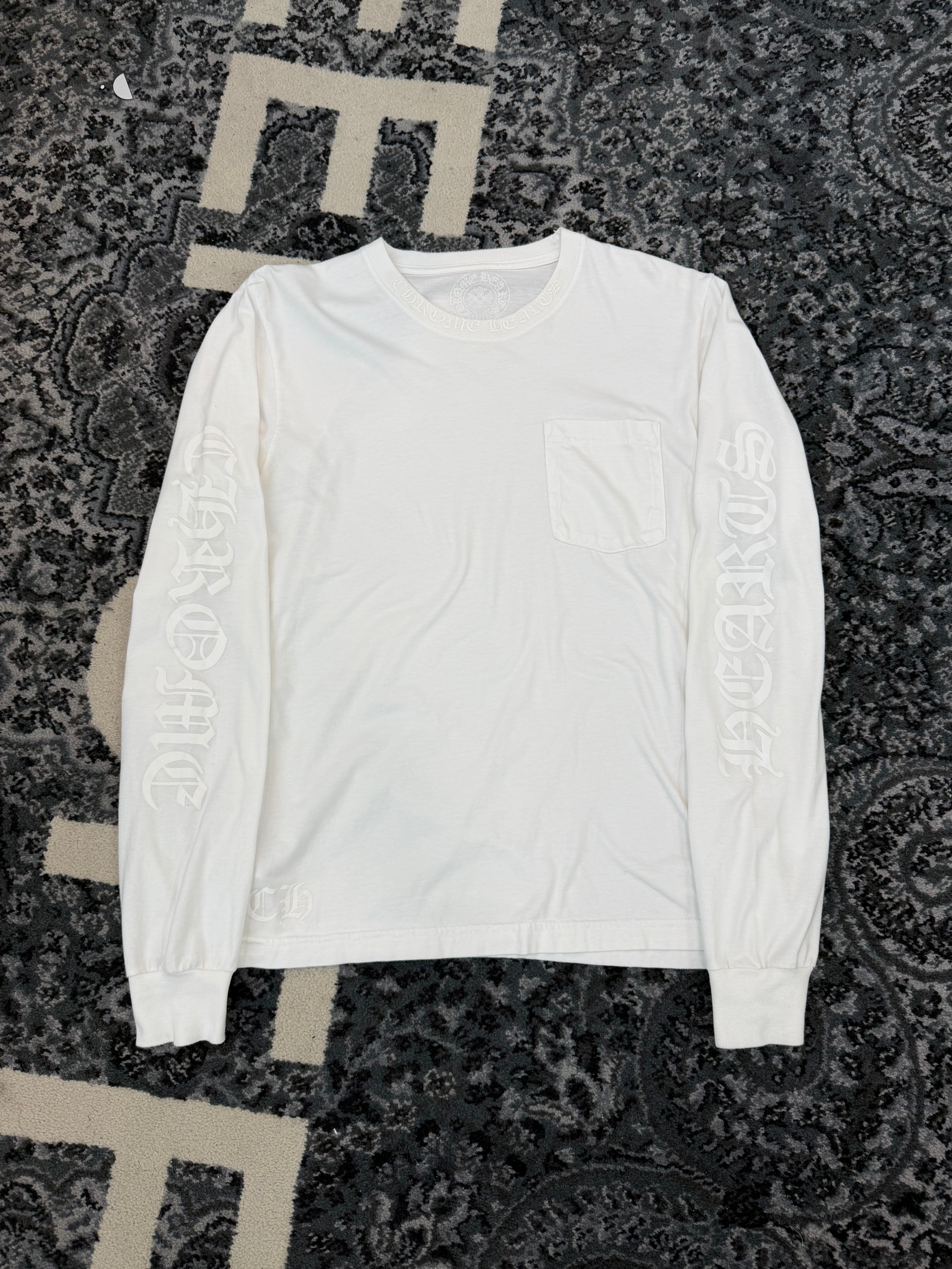Chrome Hearts Neck Logo Long Sleeve All White