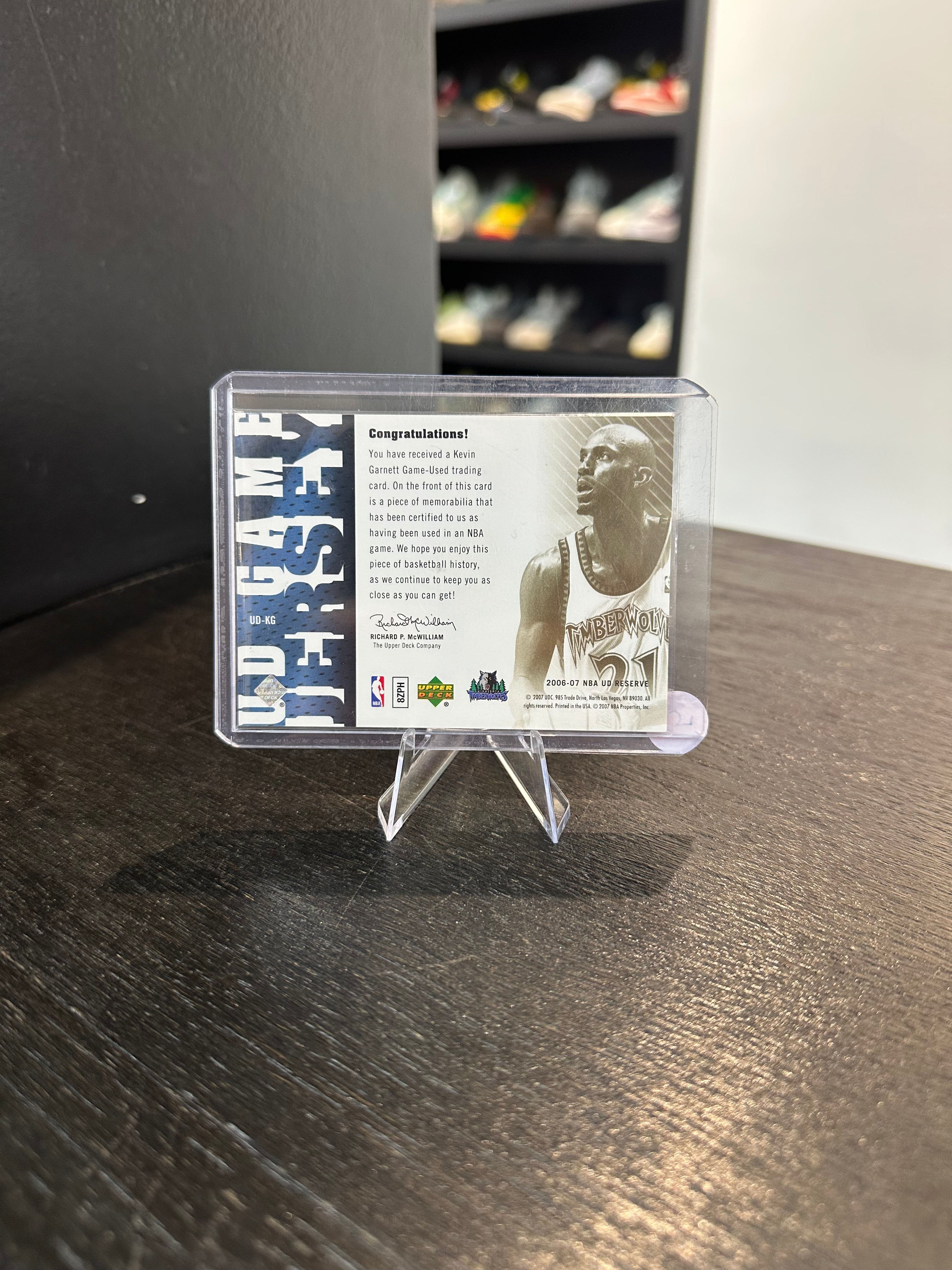 2006-07 Upper Deck Reserve Kevin Garnett Jersey Patch GAME USED