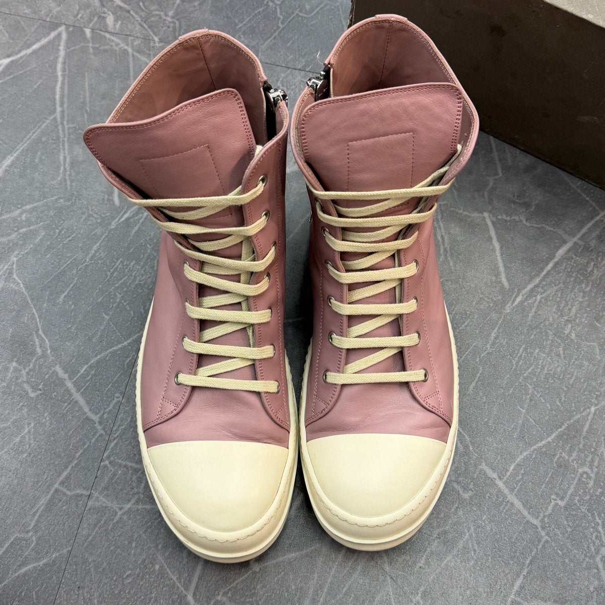Rick Owens Lido High Sneaks Dusty Pink - back
