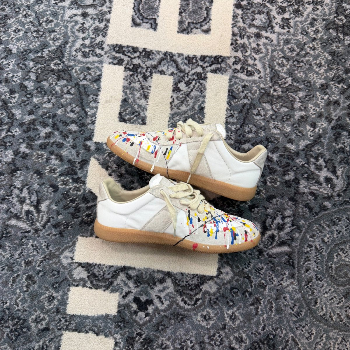 Maison Margiela Replica White Tan Paint Splatter - Image 2