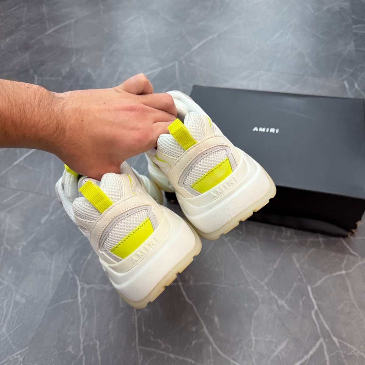 AMIRI Bone Runner White Yellow - Image 4