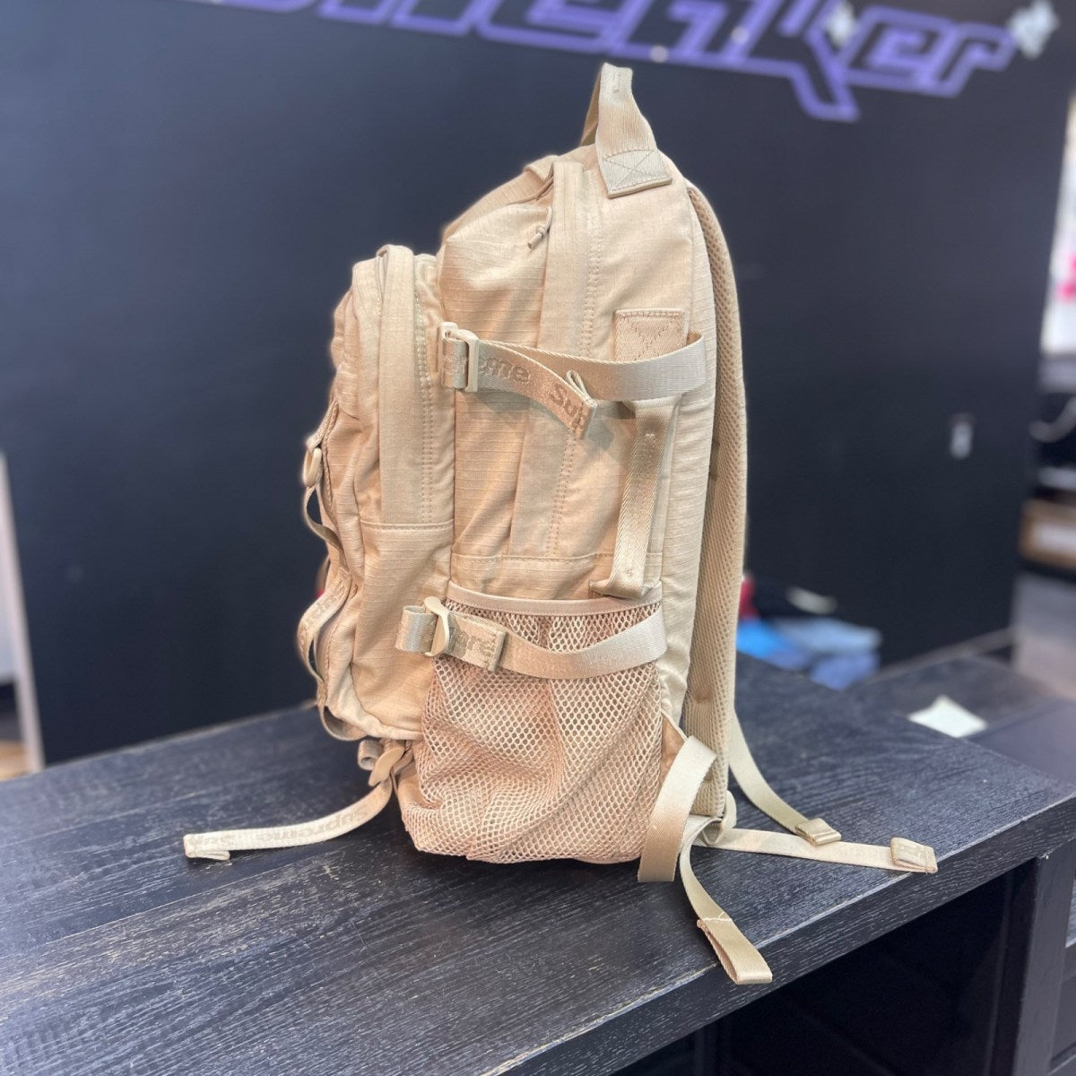 Supreme Logo Backpack (SS26) Tan - Image 3
