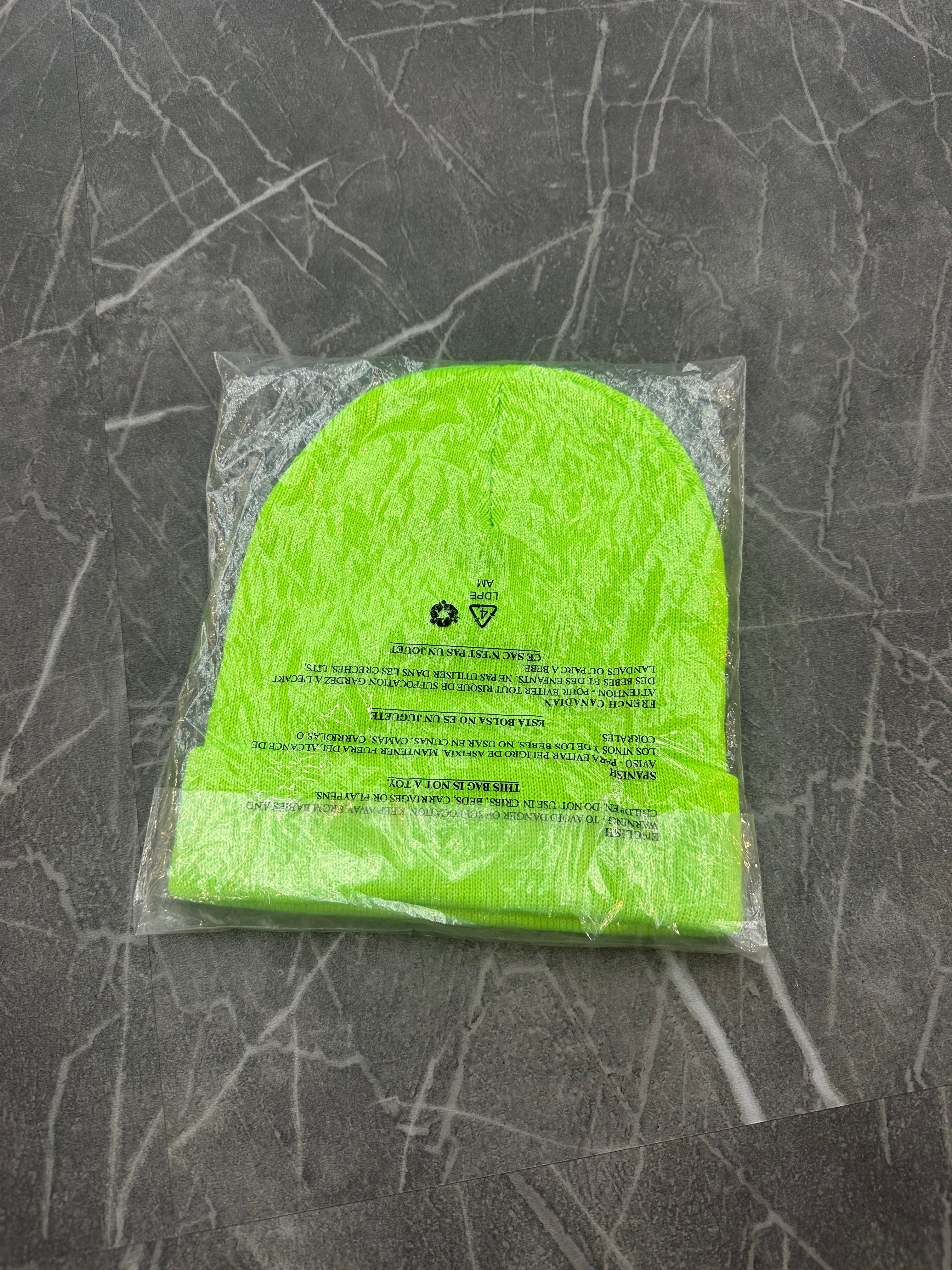 Sp5der Rhinestone Beanie Green