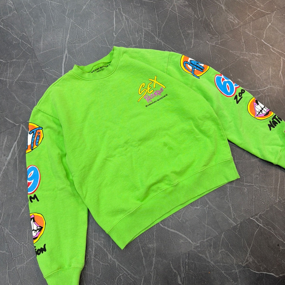 Chrome Hearts x Matty Boy Sex Records Crewneck 'Green' - Image 1
