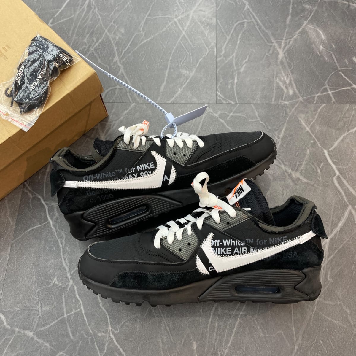 Nike Air Max 90 Off-White Black - Image 2