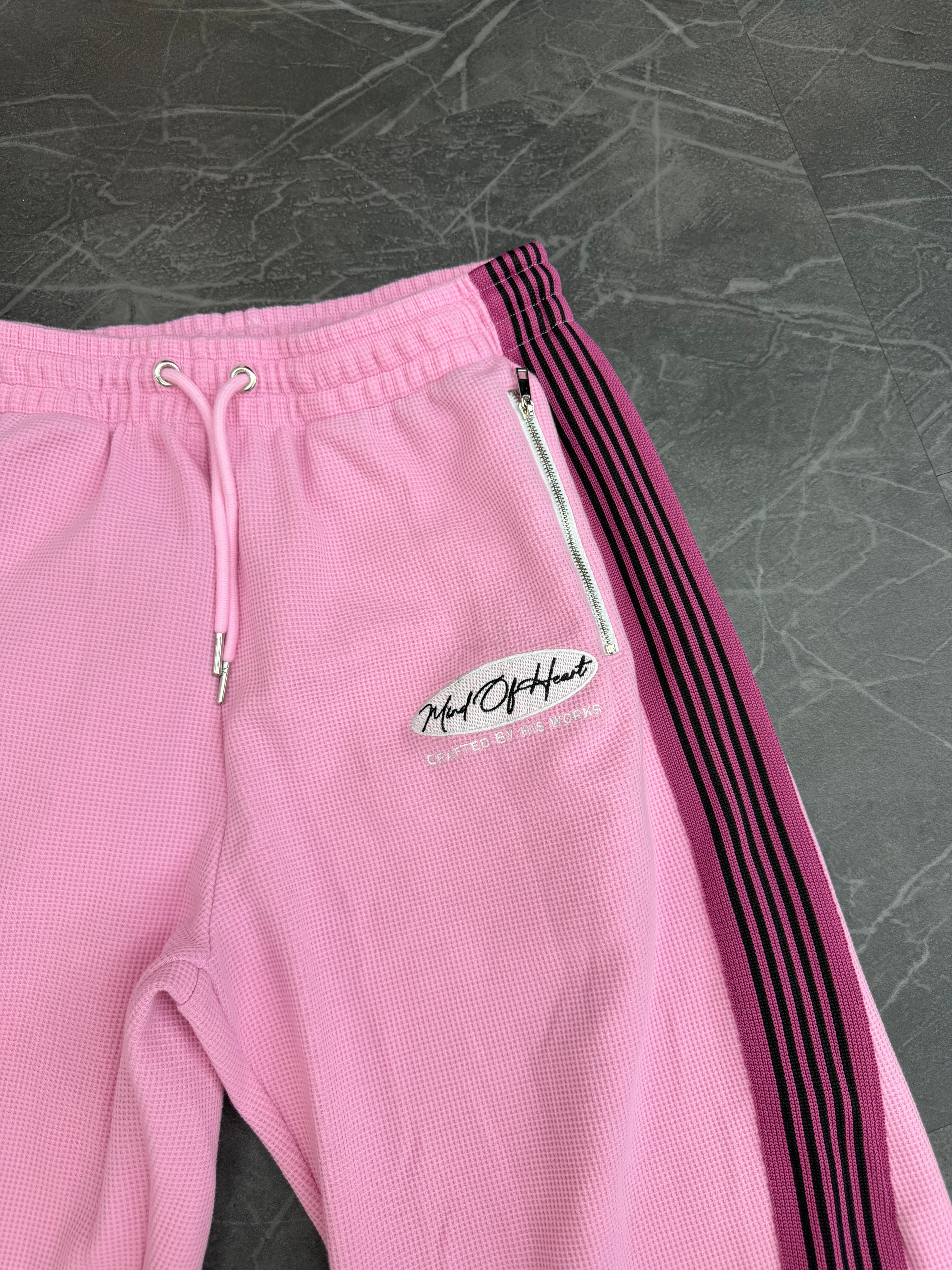 Mind of Heart Waffle Sweatpants “Pink”
