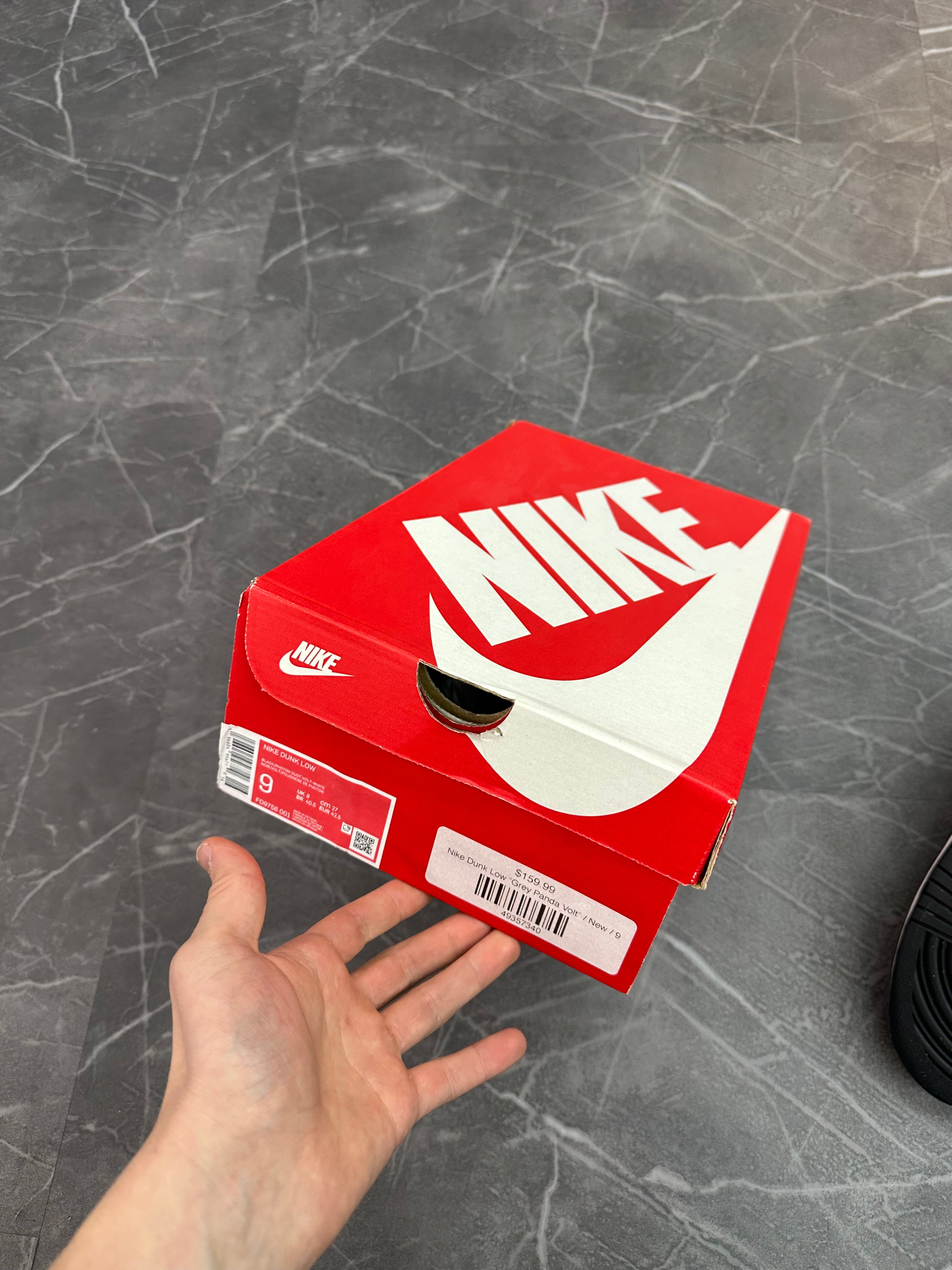 Nike Dunk Low “Grey Panda Volt”