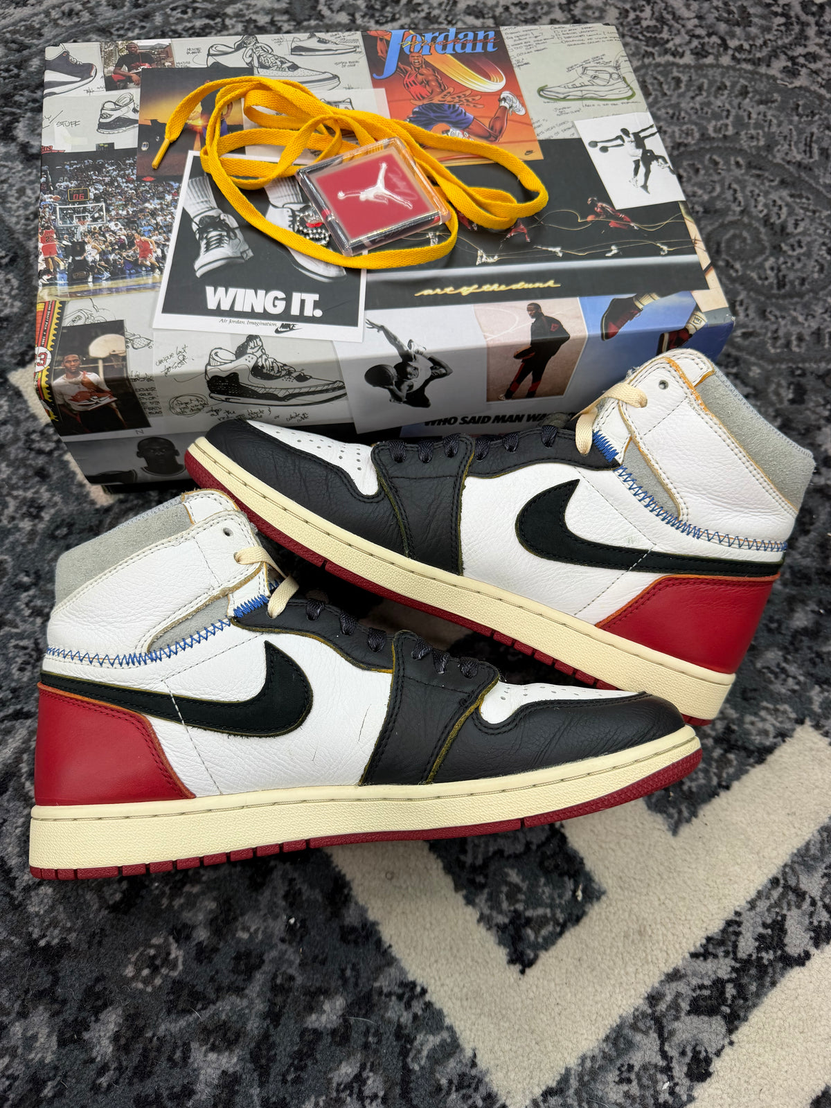 Jordan 1 High x Union LA “Black Toe” (Size 10.5)