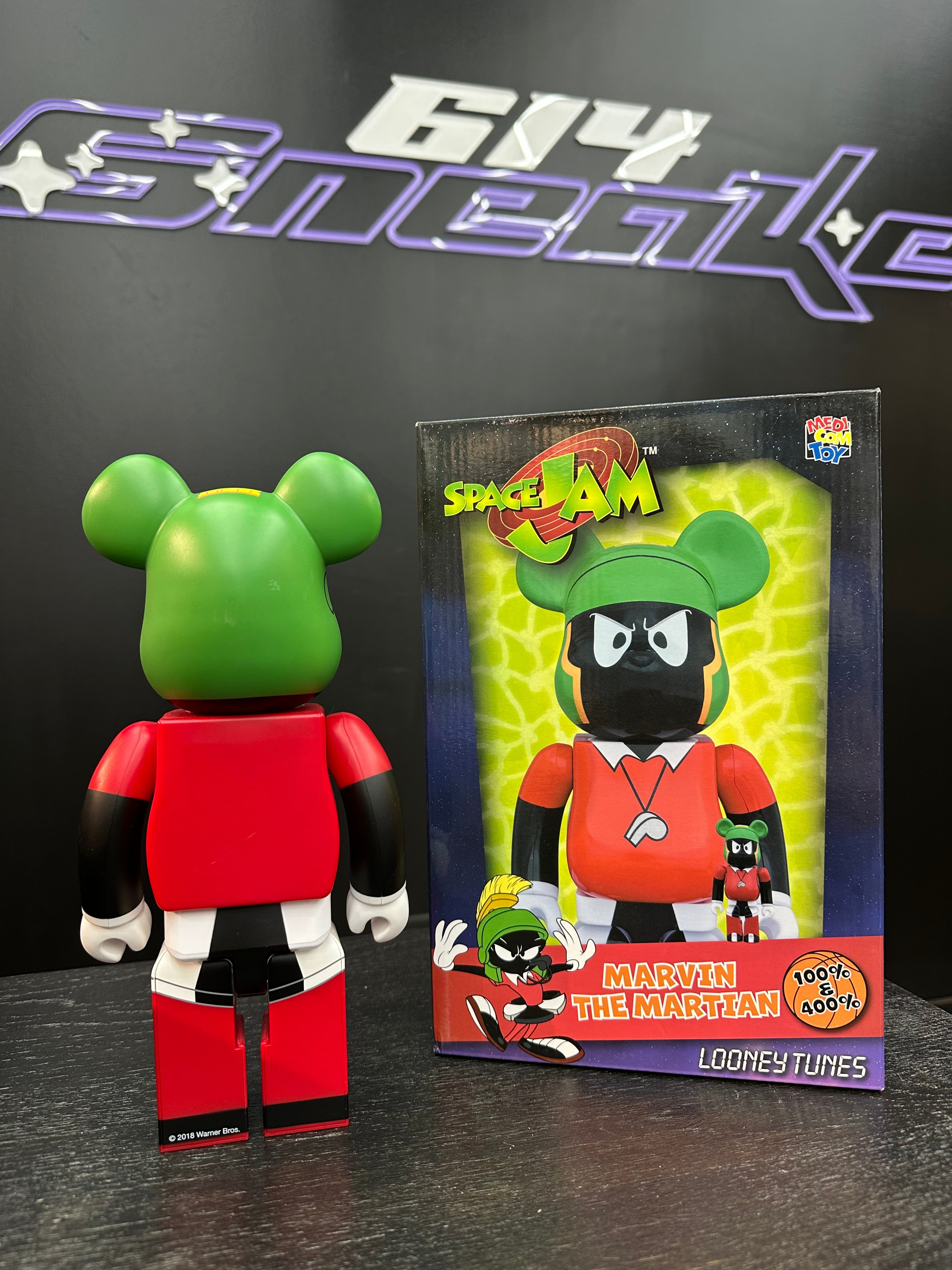 BearBrick 400% & 100% “Space Jam Marvin the Martian”