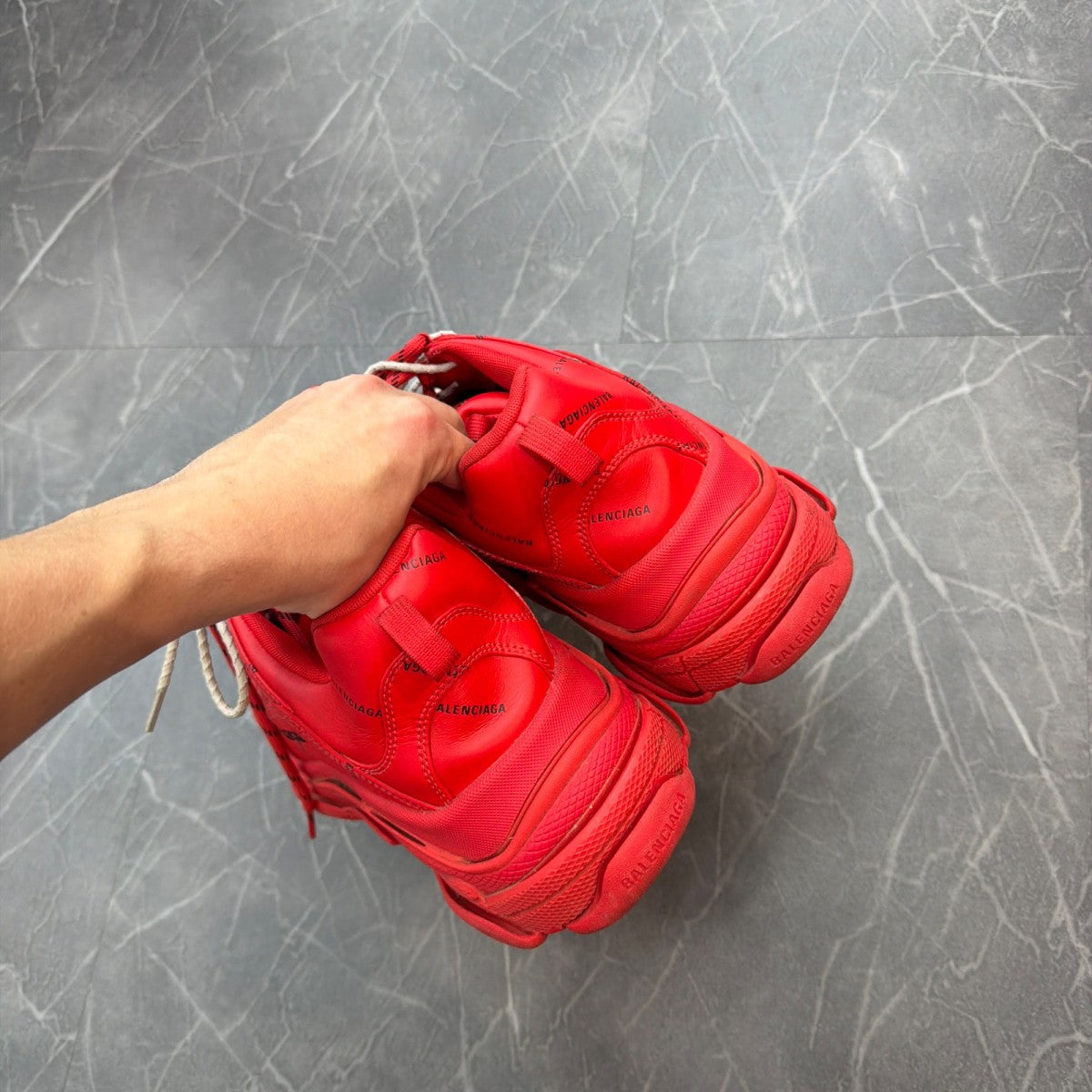Balenciaga Triple S Red Clear Sole - Image 3