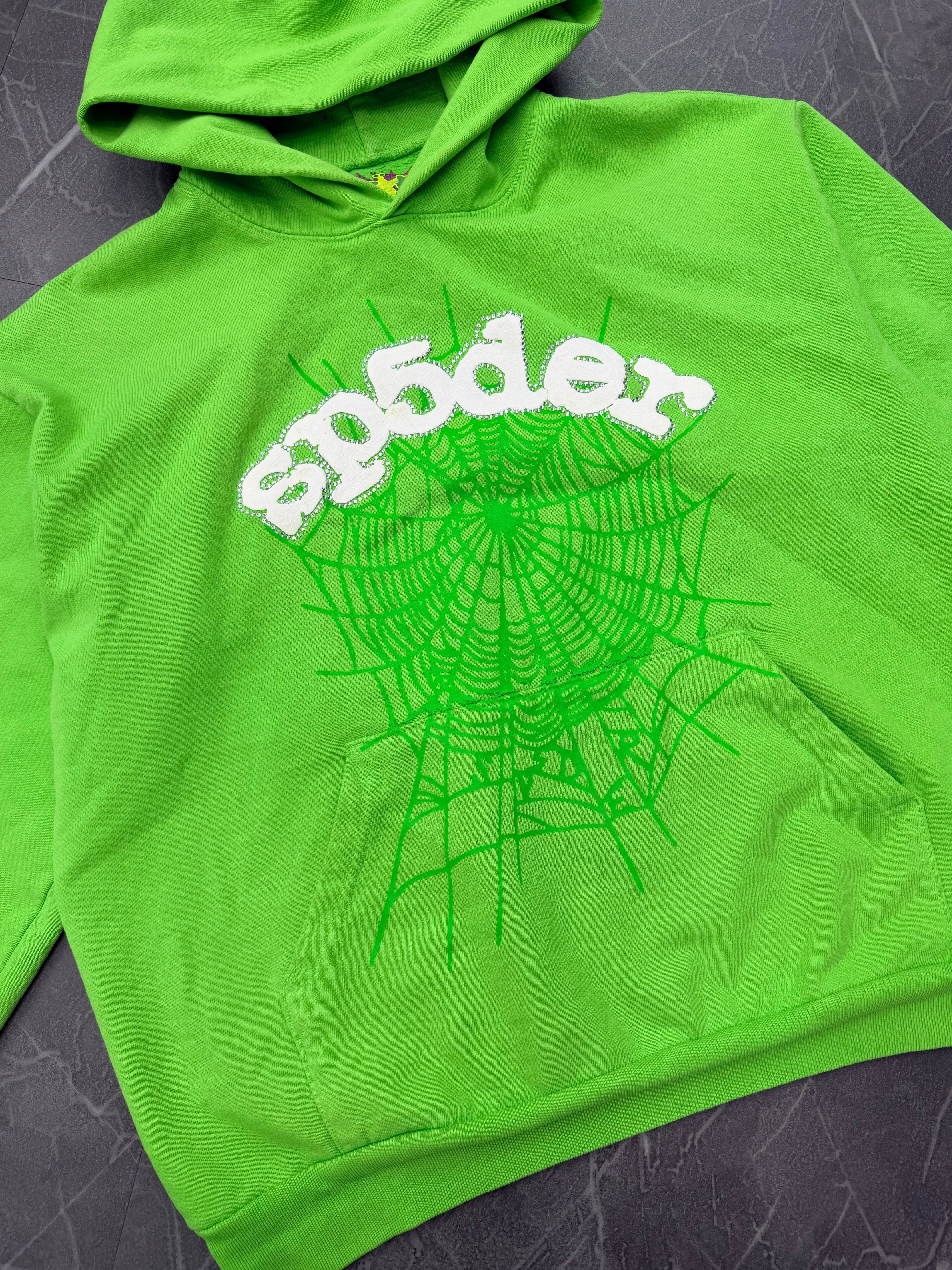 Sp5der Green OG Web Hoodie