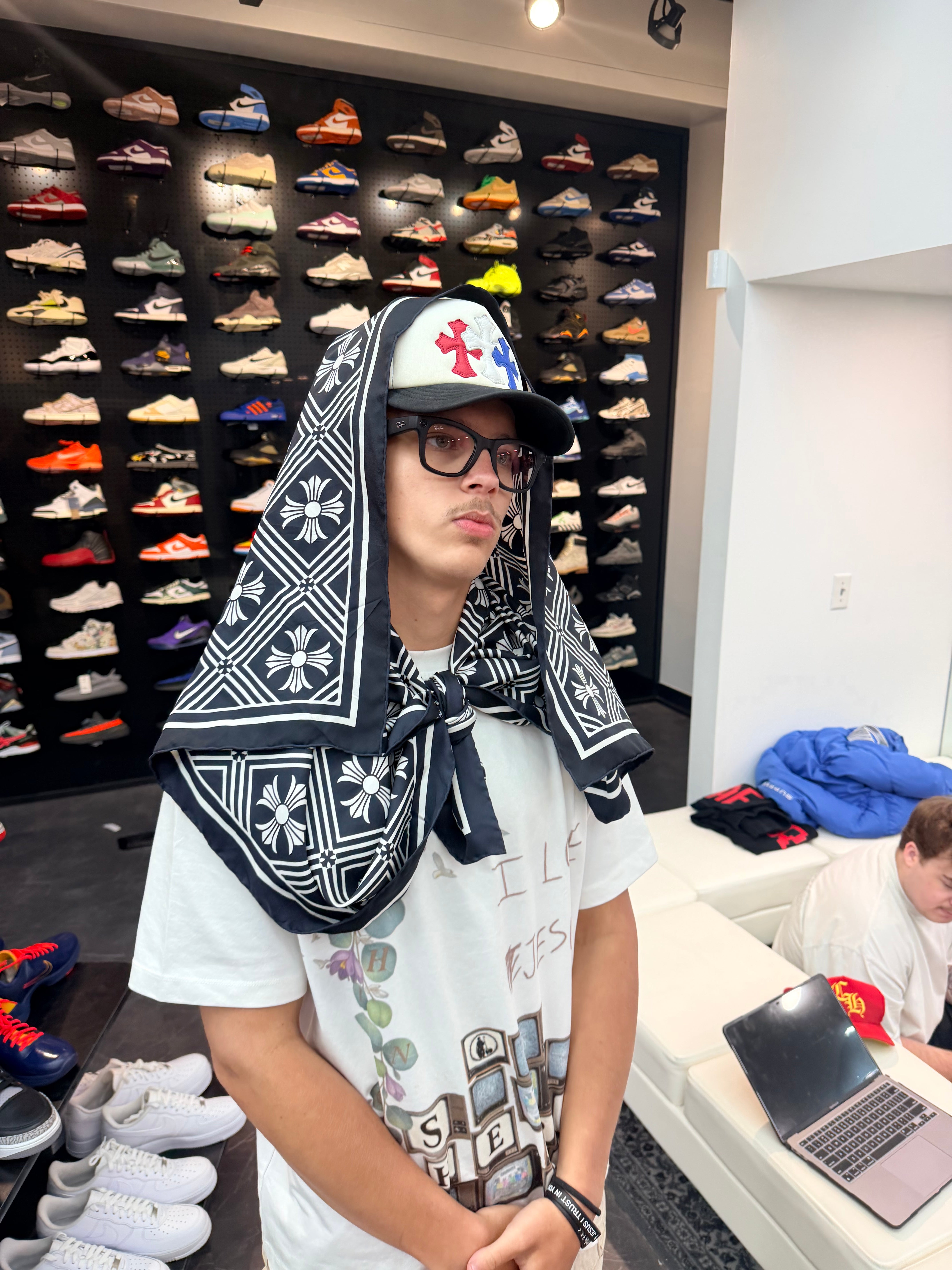 Chrome Hearts Silk Scarf Math Plus