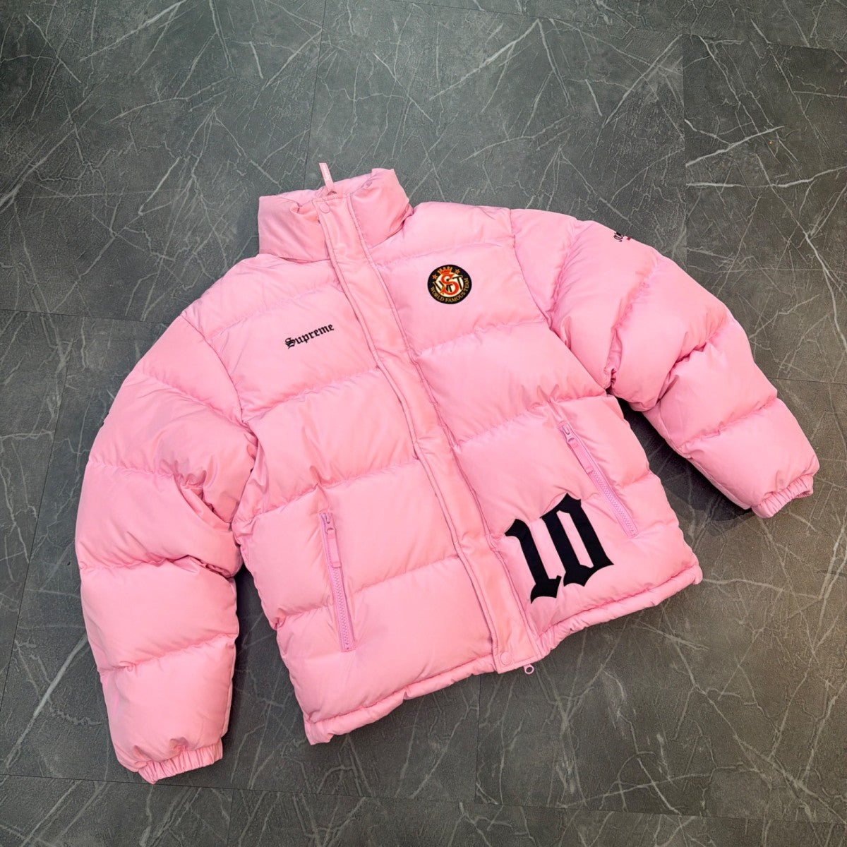 Supreme Umbro Down Puffer Jacket Pink - Image 1