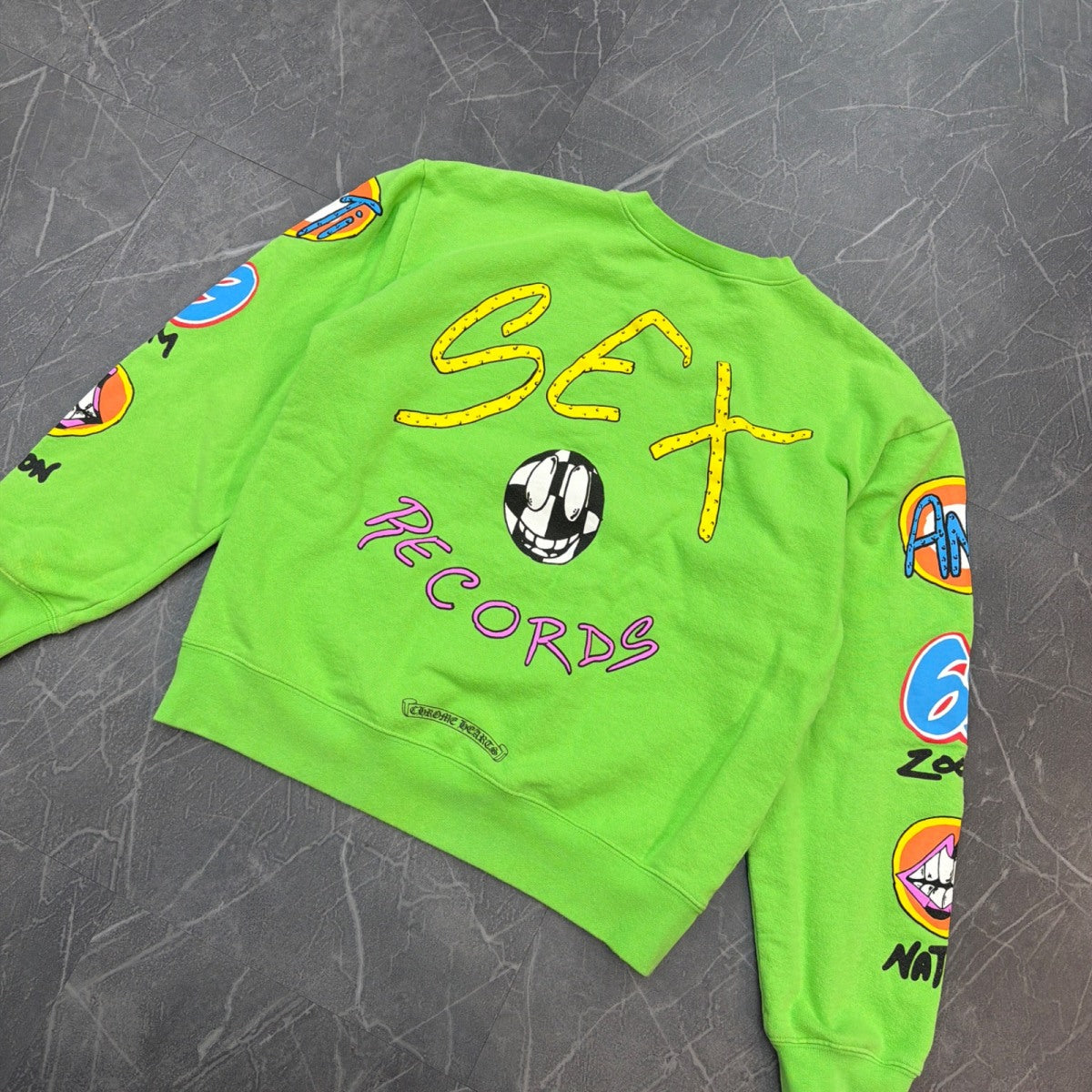 Chrome Hearts x Matty Boy Sex Records Crewneck 'Green' - Image 4