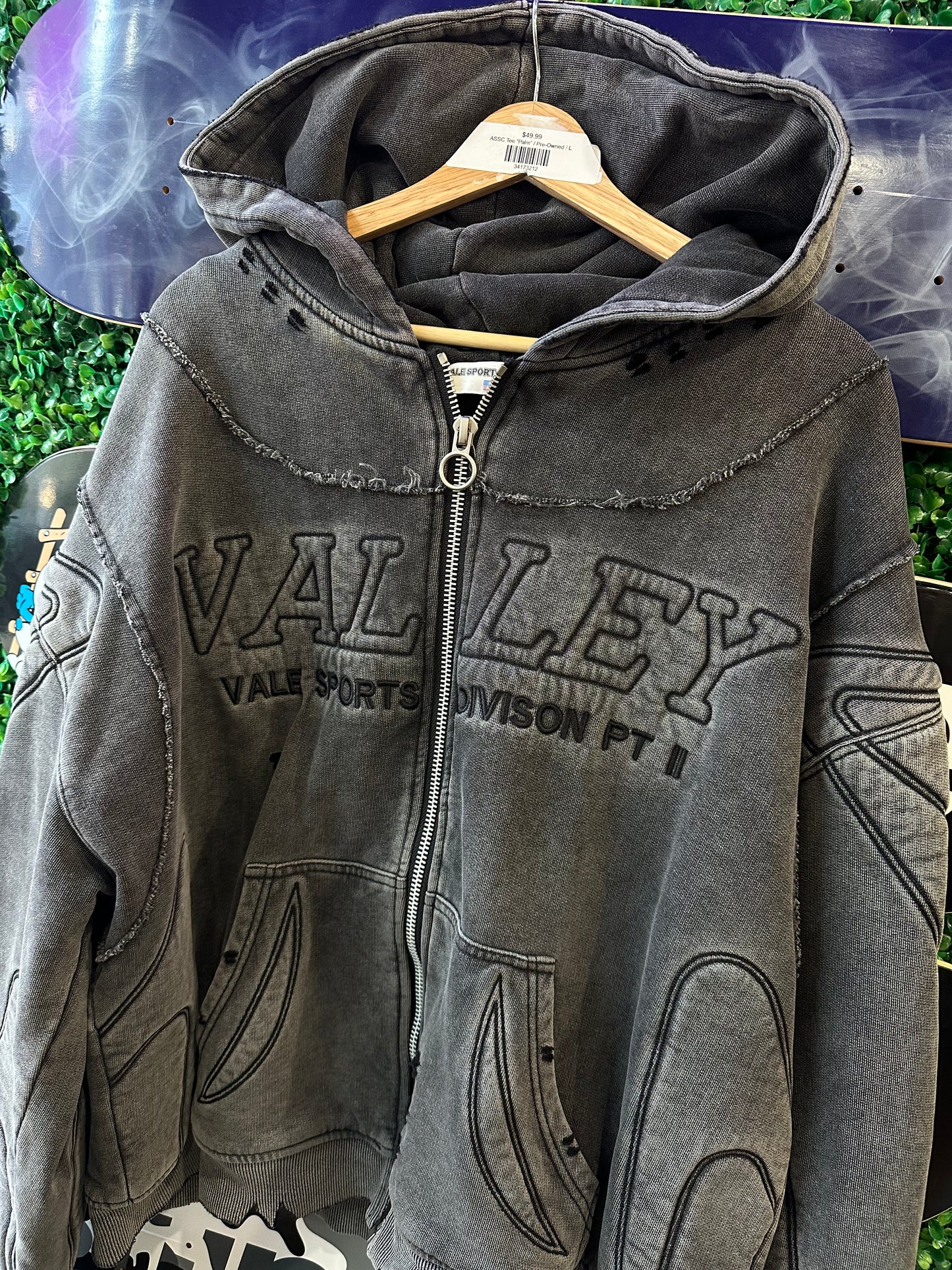 Vale Armor Zip Up Hoodie “Grey”