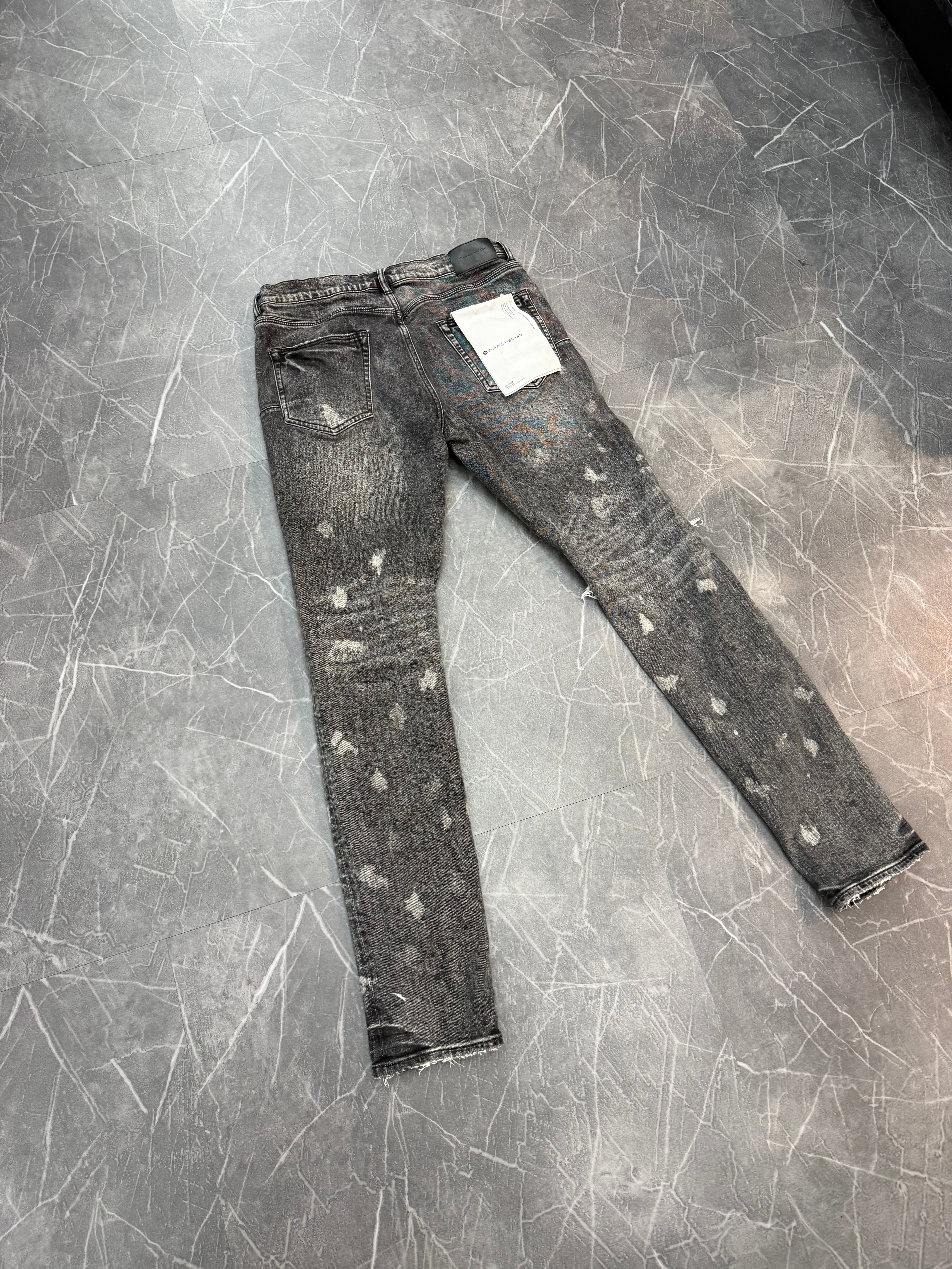 Purple Brand Jeans Black Splatter