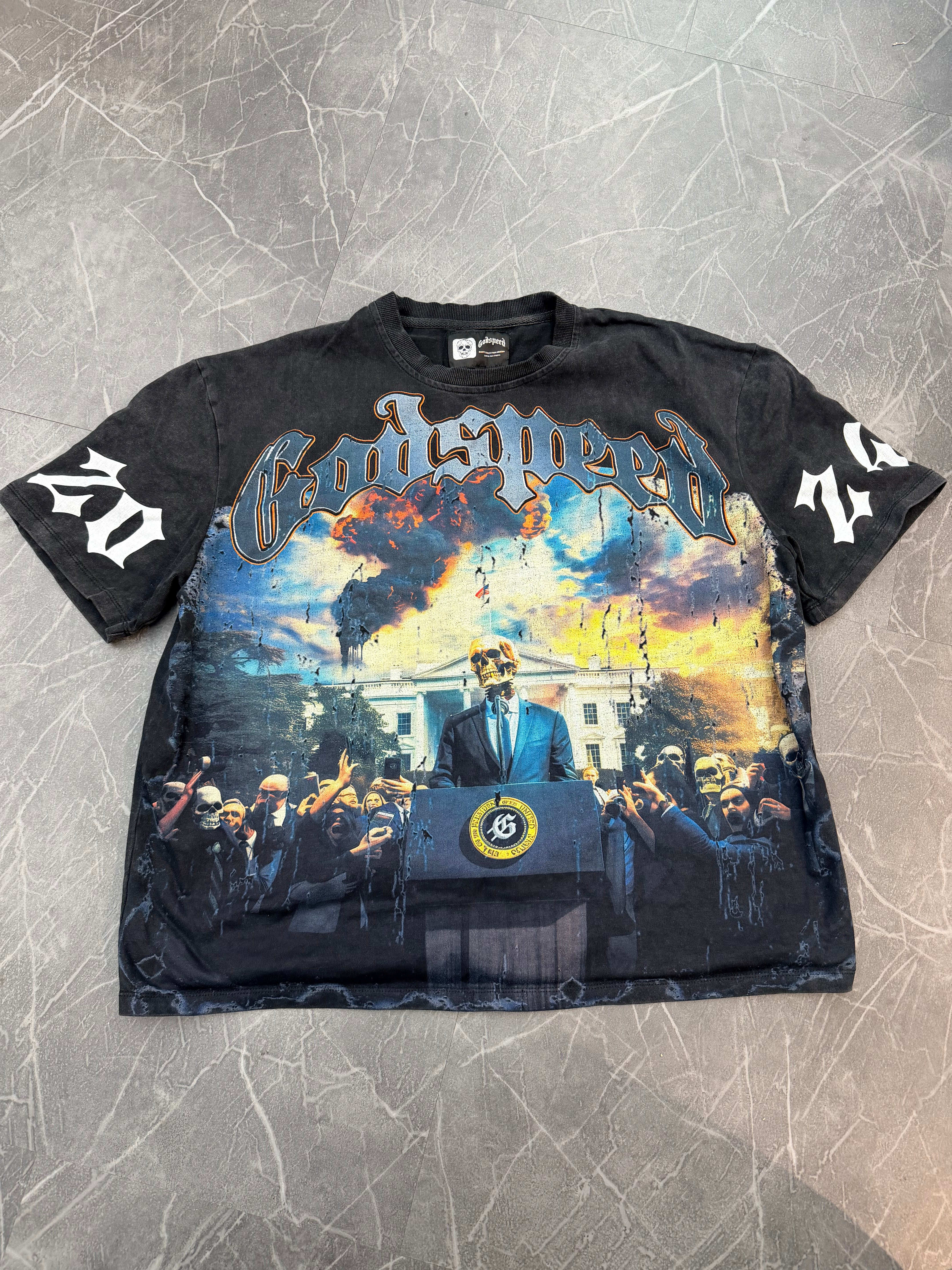 Godspeed Tee “President” Charcoal