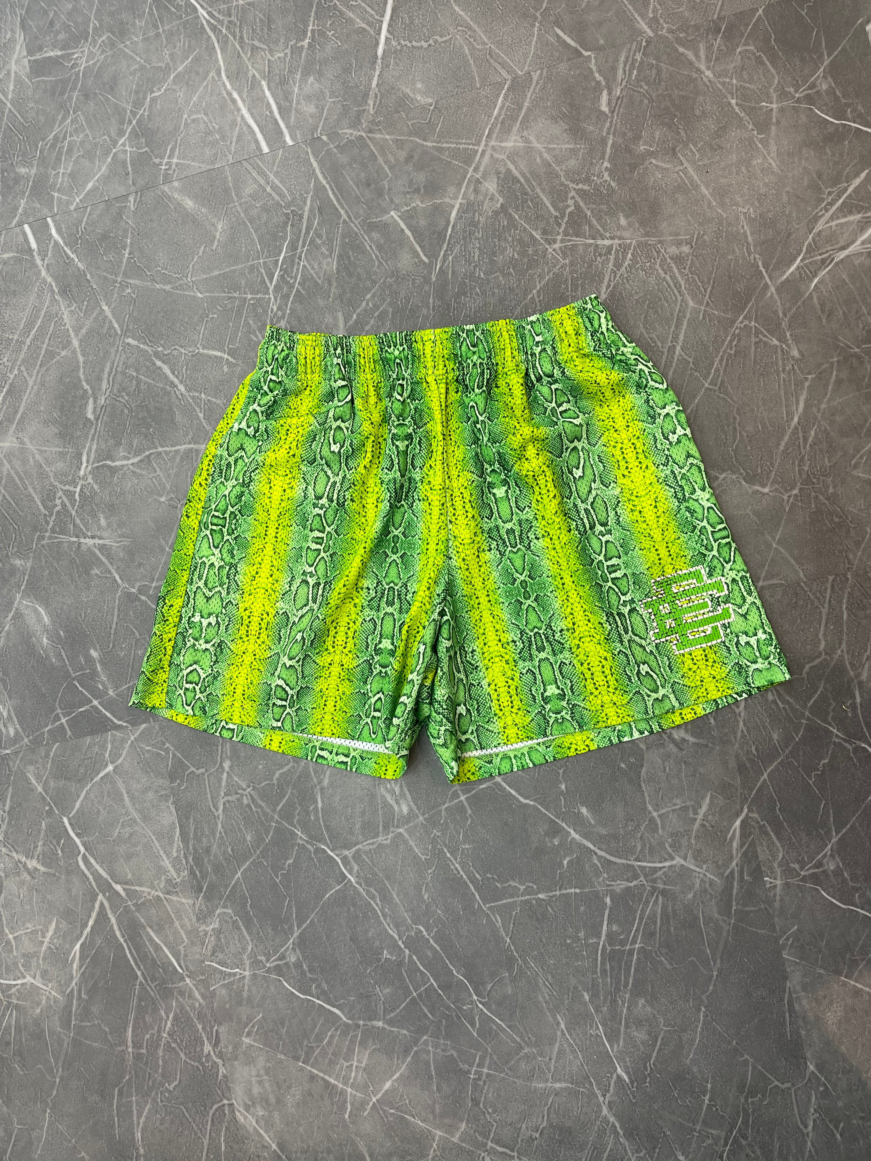Eric Emanuel “Green Snakeskin” Shorts