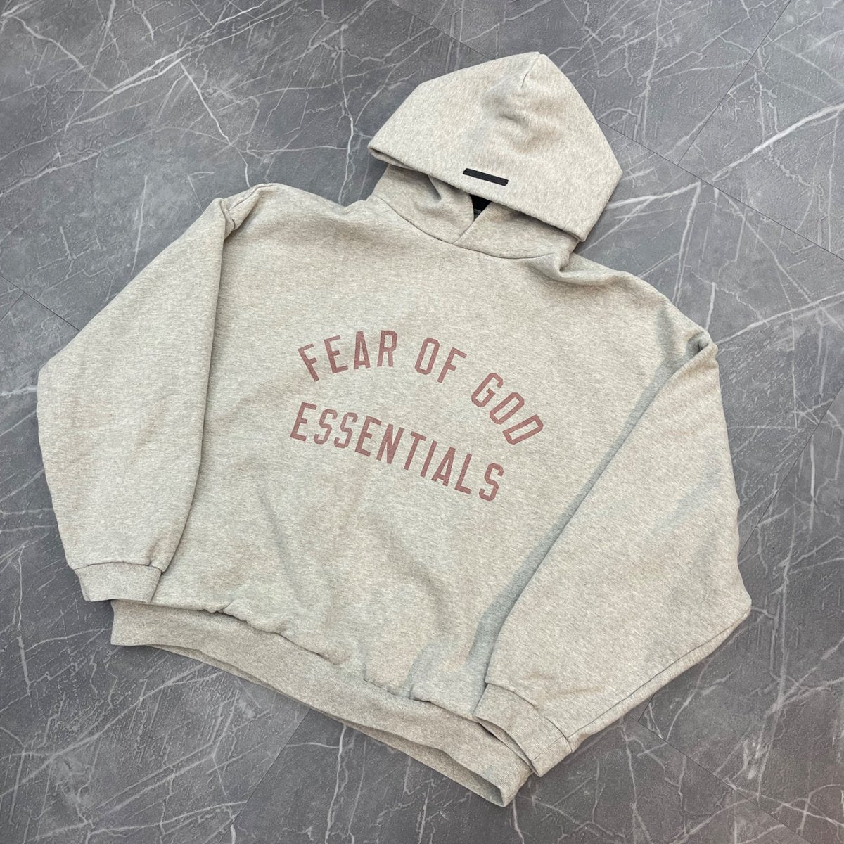 Fear of God Essentials Fleece Hoodie Dark Heather (Size M) (Lightly Worn)