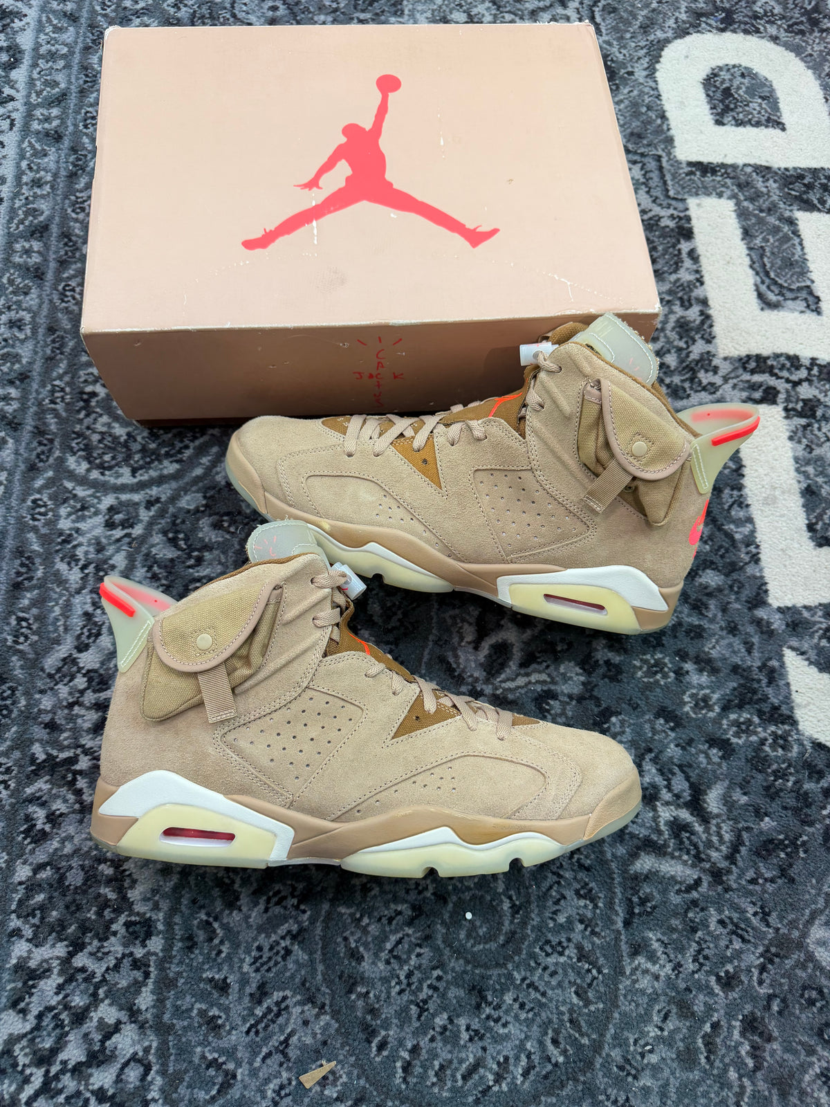 Jordan 6 Travis Scott “British Khaki” (Size 13) (Lightly Worn)