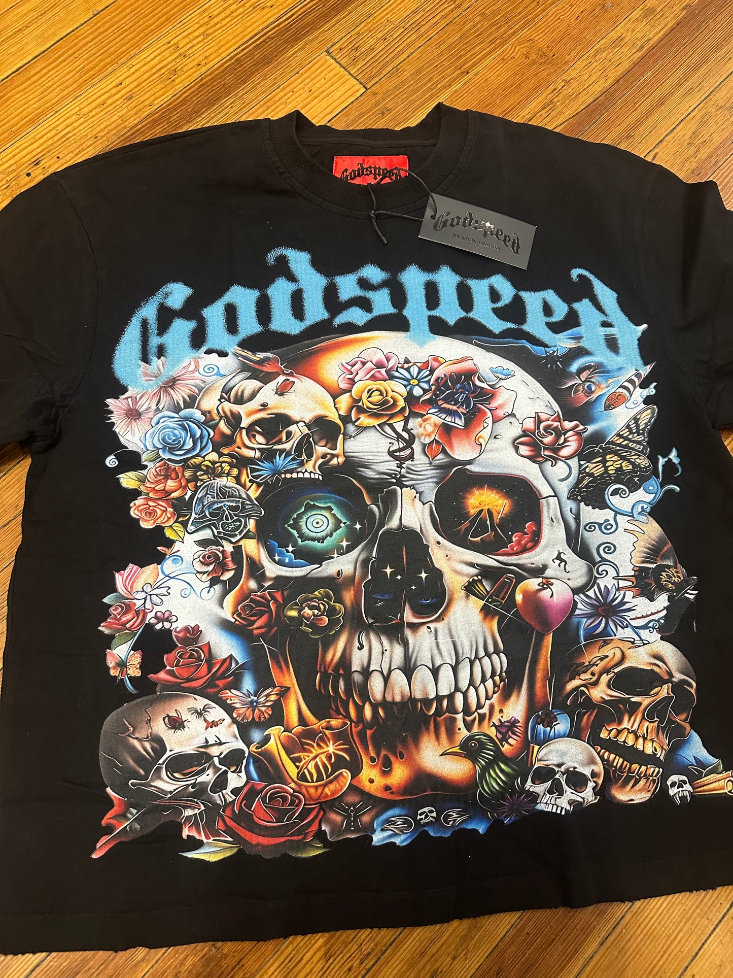 Godspeed Tee “Multi Skull” Black