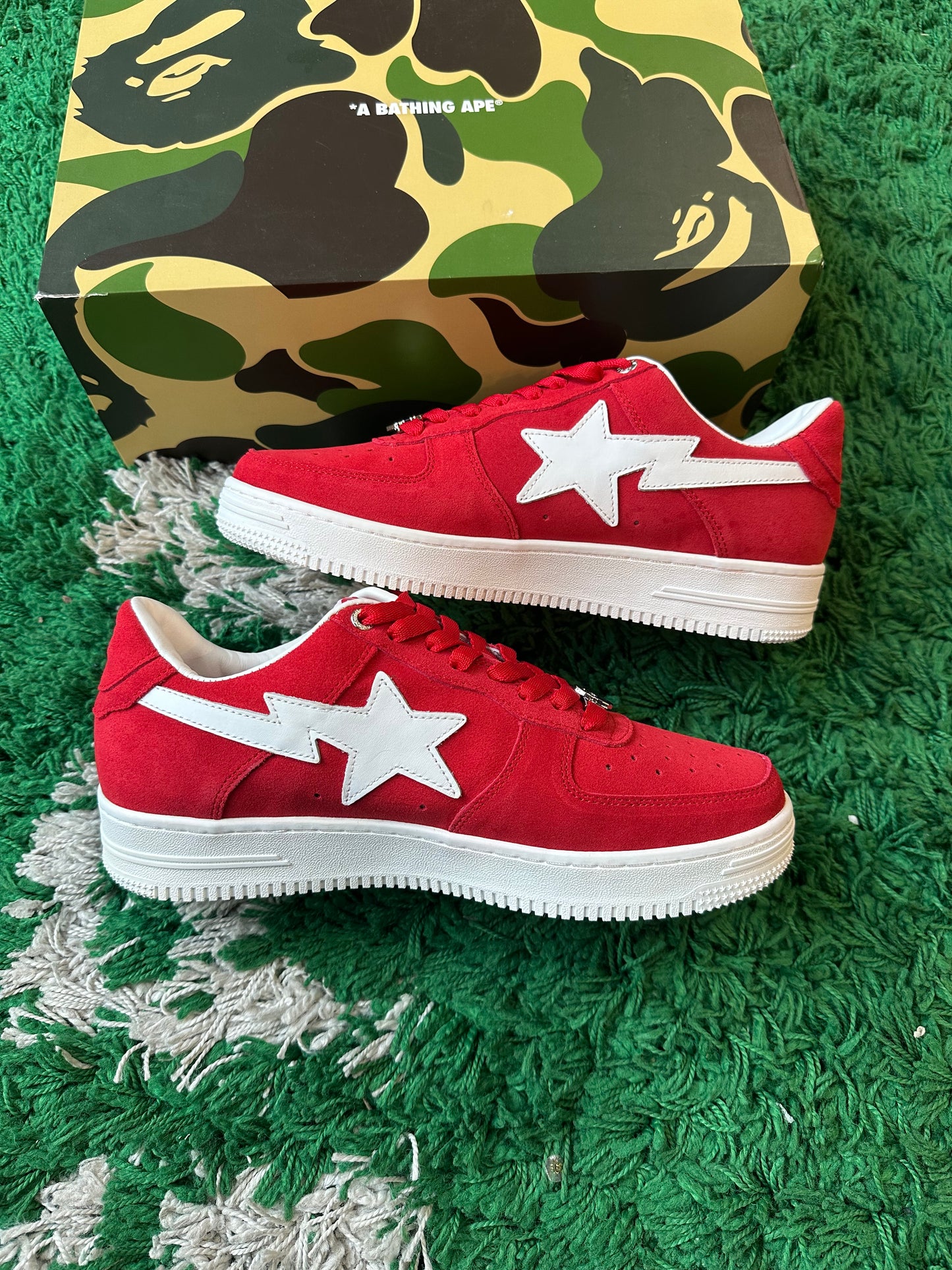 Bapesta Low “Red Suede”