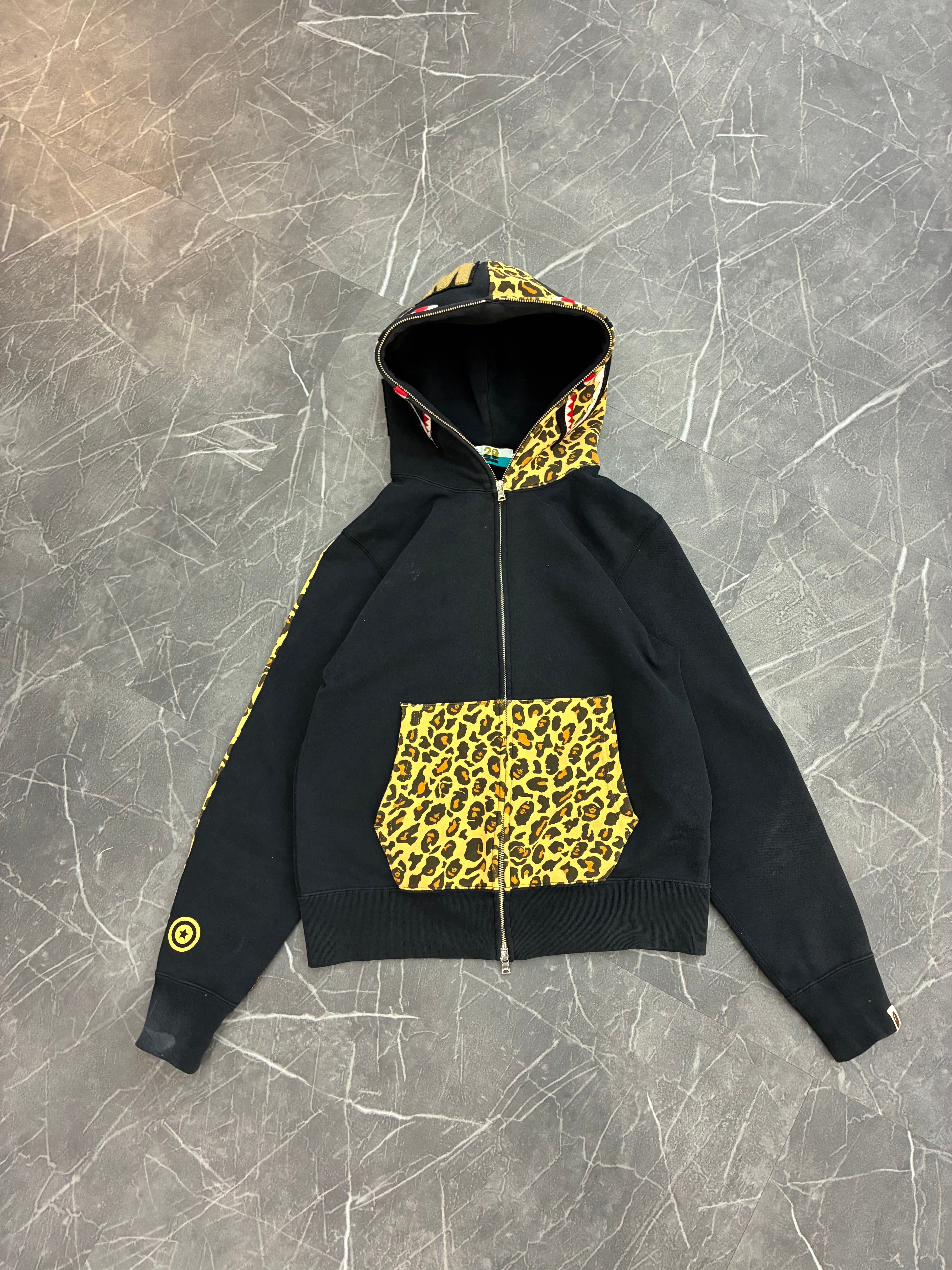 Bape Leopard Camo Shark Full Zip Hoodie