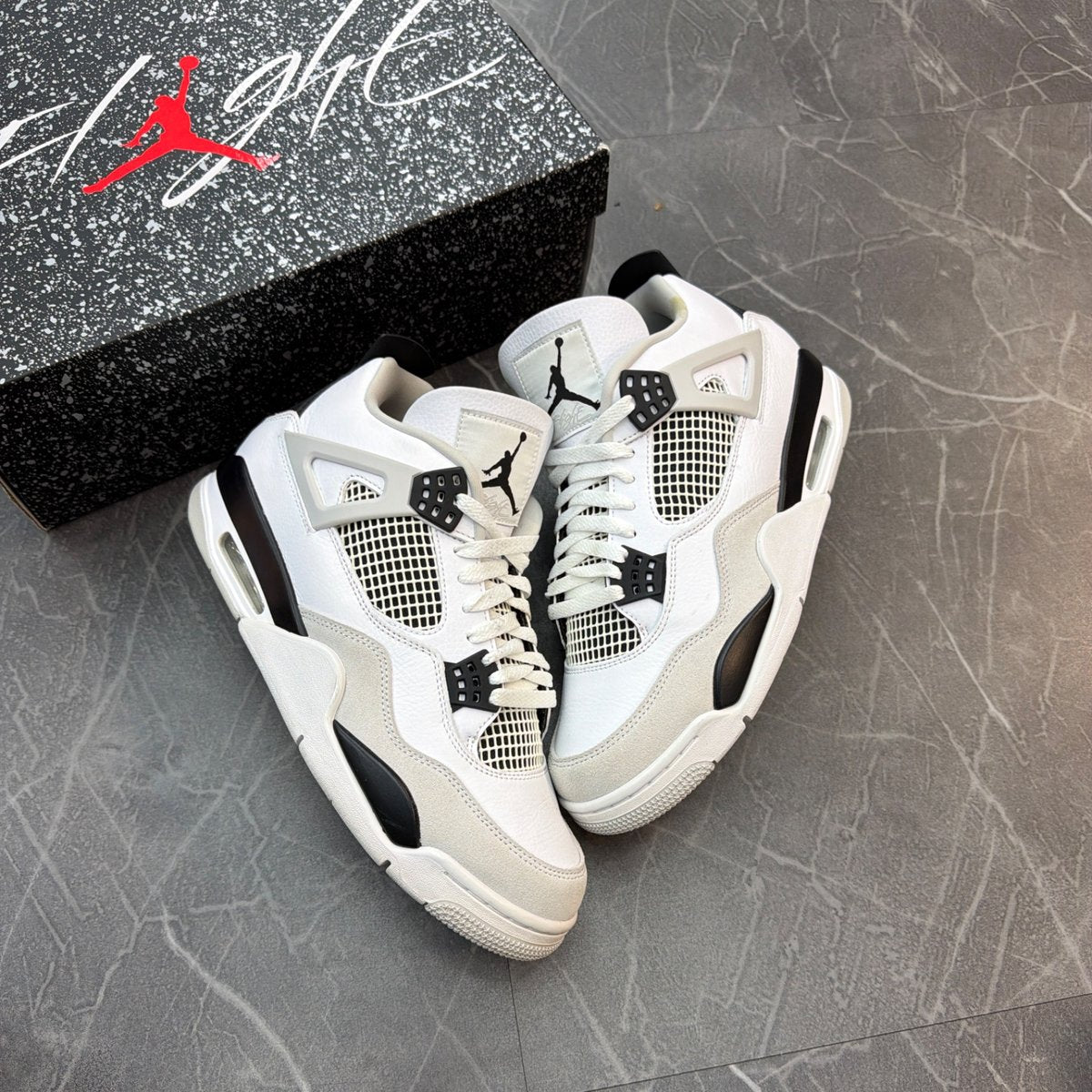Jordan 4 Retro Military Black - Image 1
