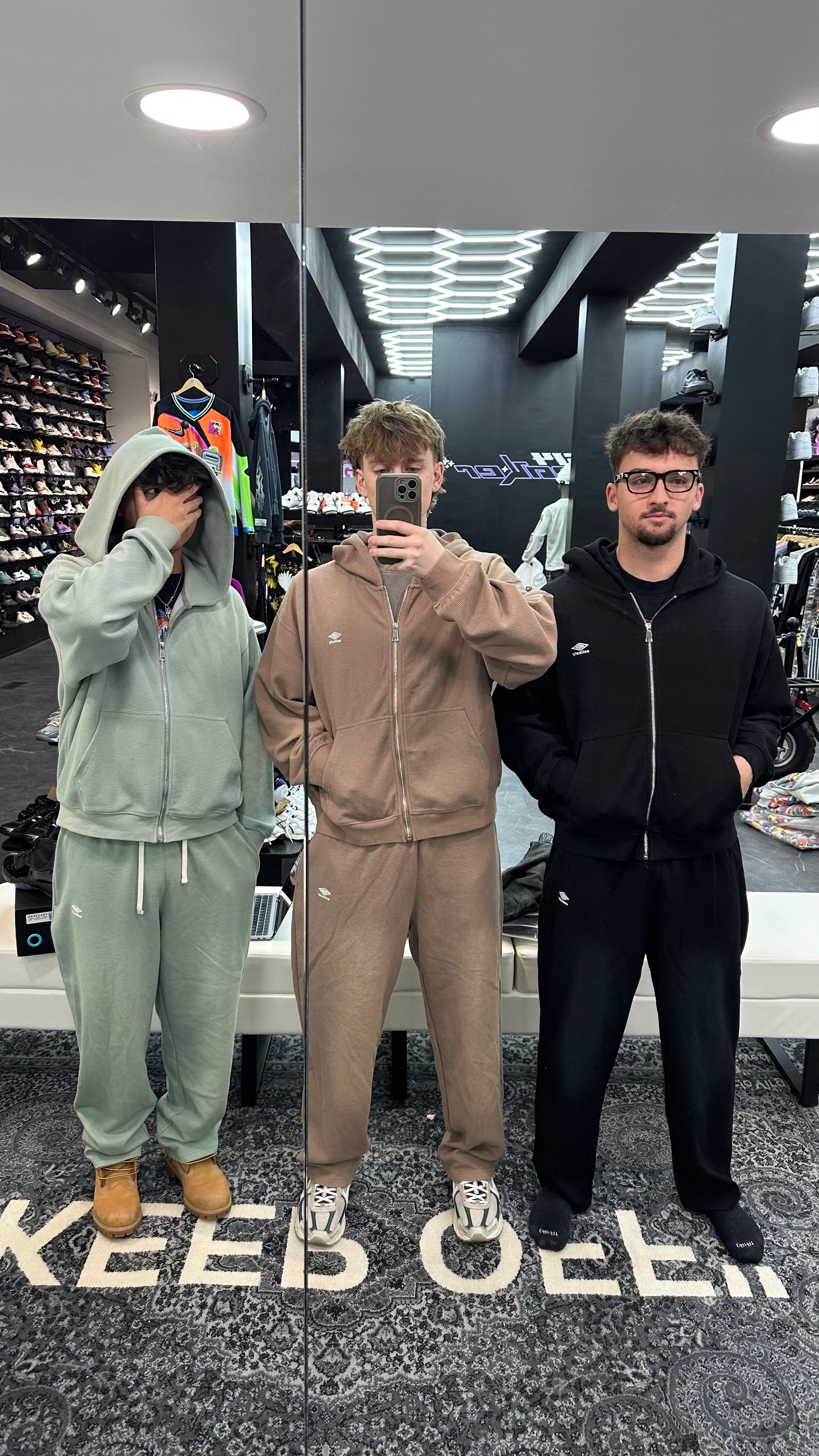 Unlikely Streetwear Black Faded Thermal Set