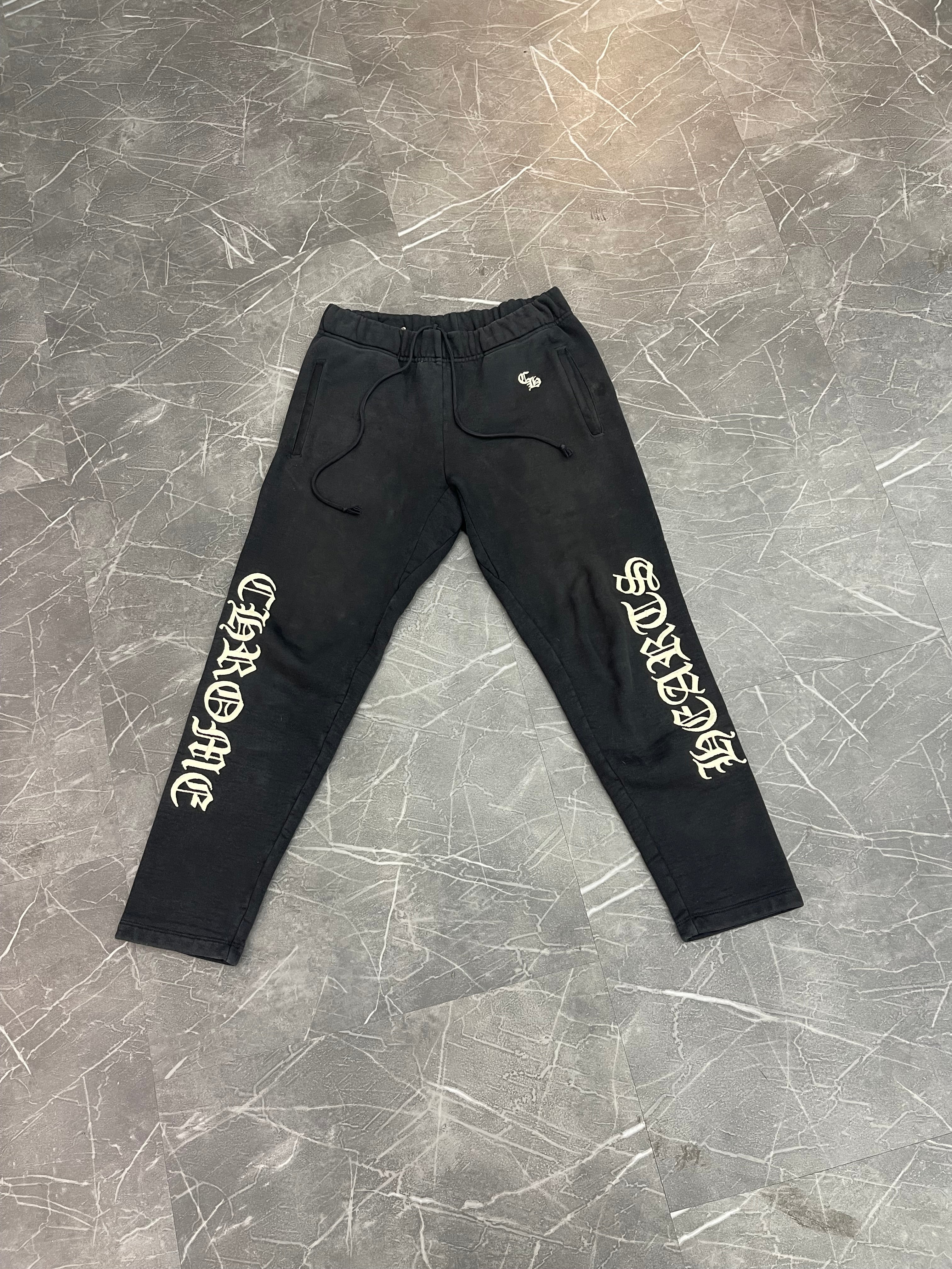 Chrome Heart “Slo Ride” Black Embroidered Sweatpants