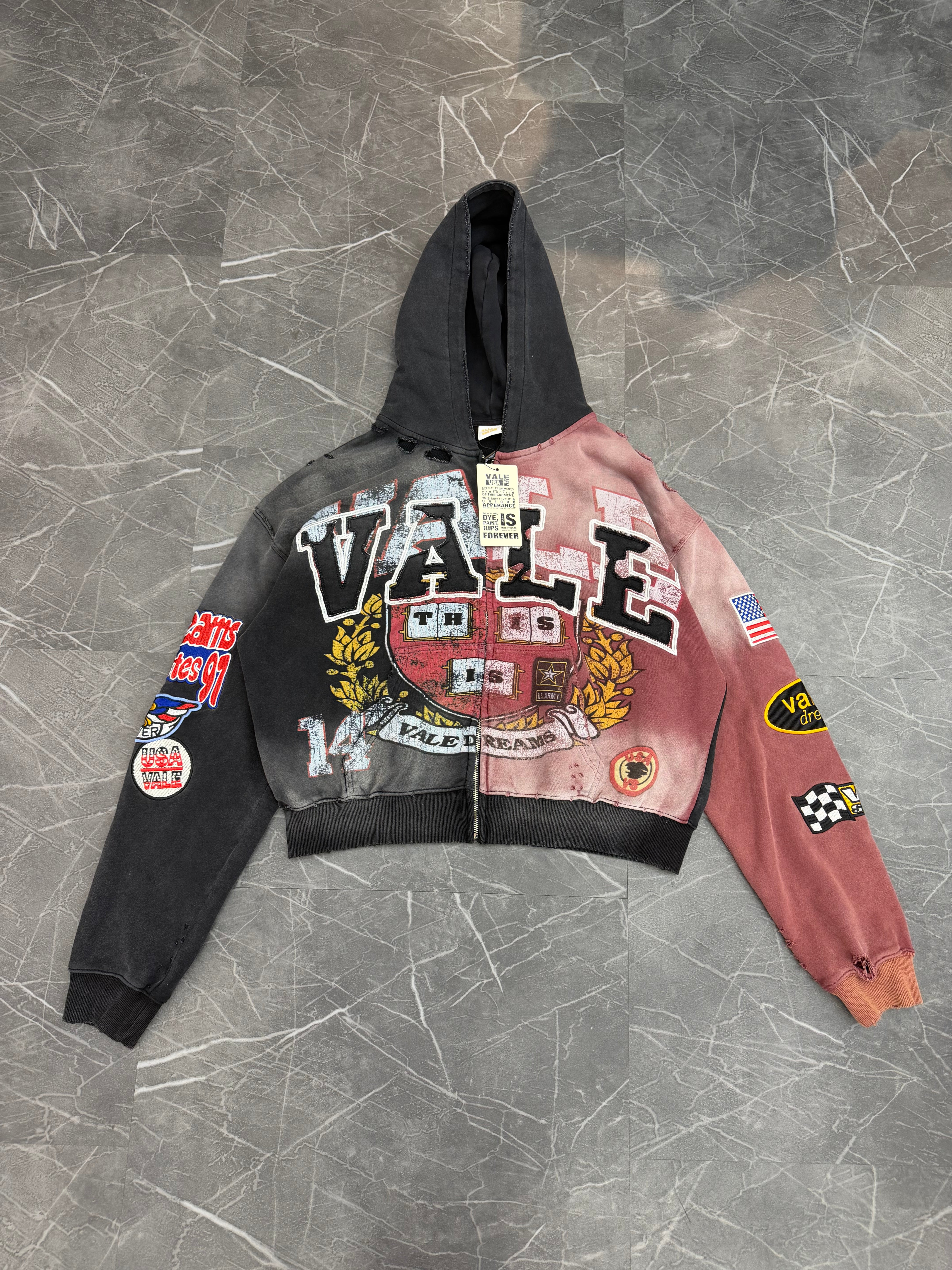 Vale Zip Up “Two-Face Red/Black”