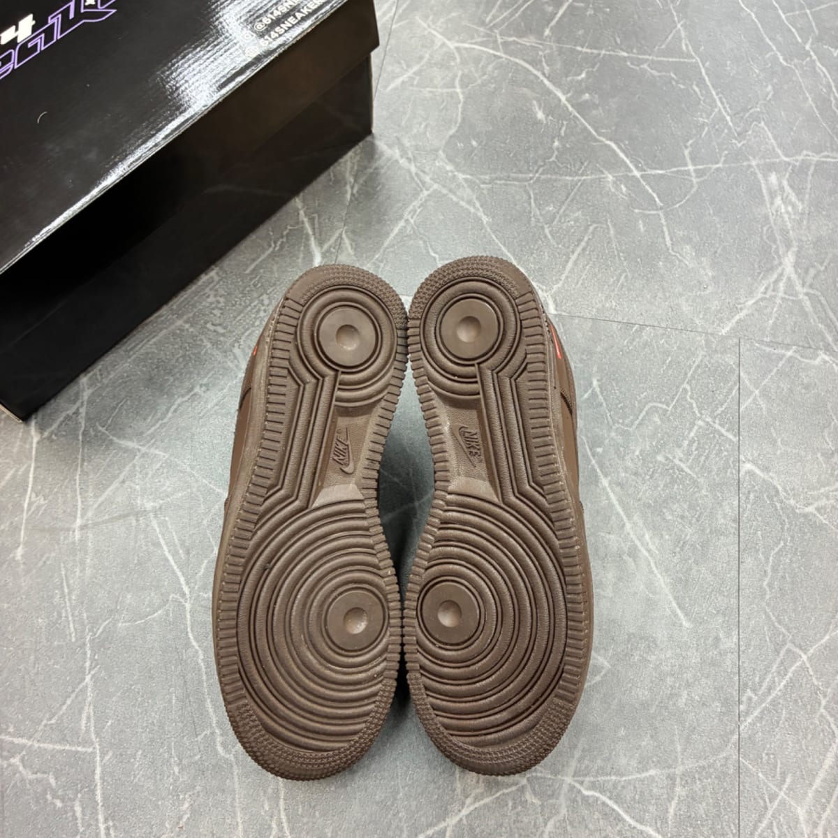 Nike Air Force 1 Low Supreme Baroque Brown (Size 8) (Lightly Worn)
